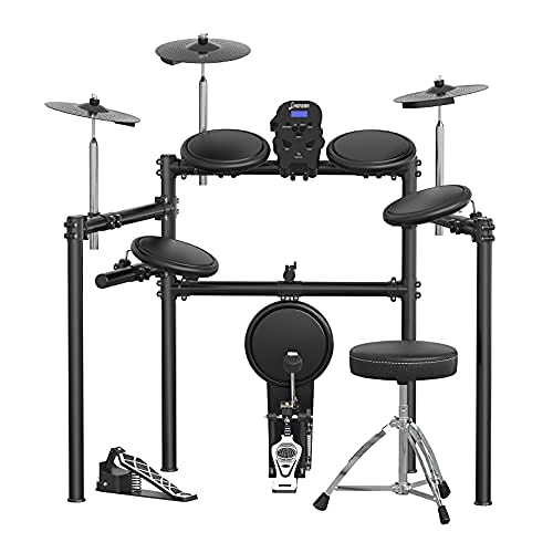 LAG-700 Professional Electric Drum Set with 5 Drum Pads & 3 Cymbals - Complete Electronic Drum Kit with Sturdy Stand & Drum Sticks Included - Perfect for Home Practice, Studio Recording & Live Performances