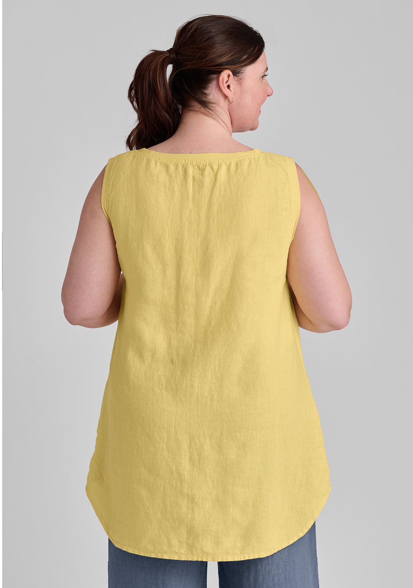 Coastal Tunic Linen Tank Top for Women - Breathable Summer Beachwear & Boho Chic Outfit for Vacation, Casual Wear