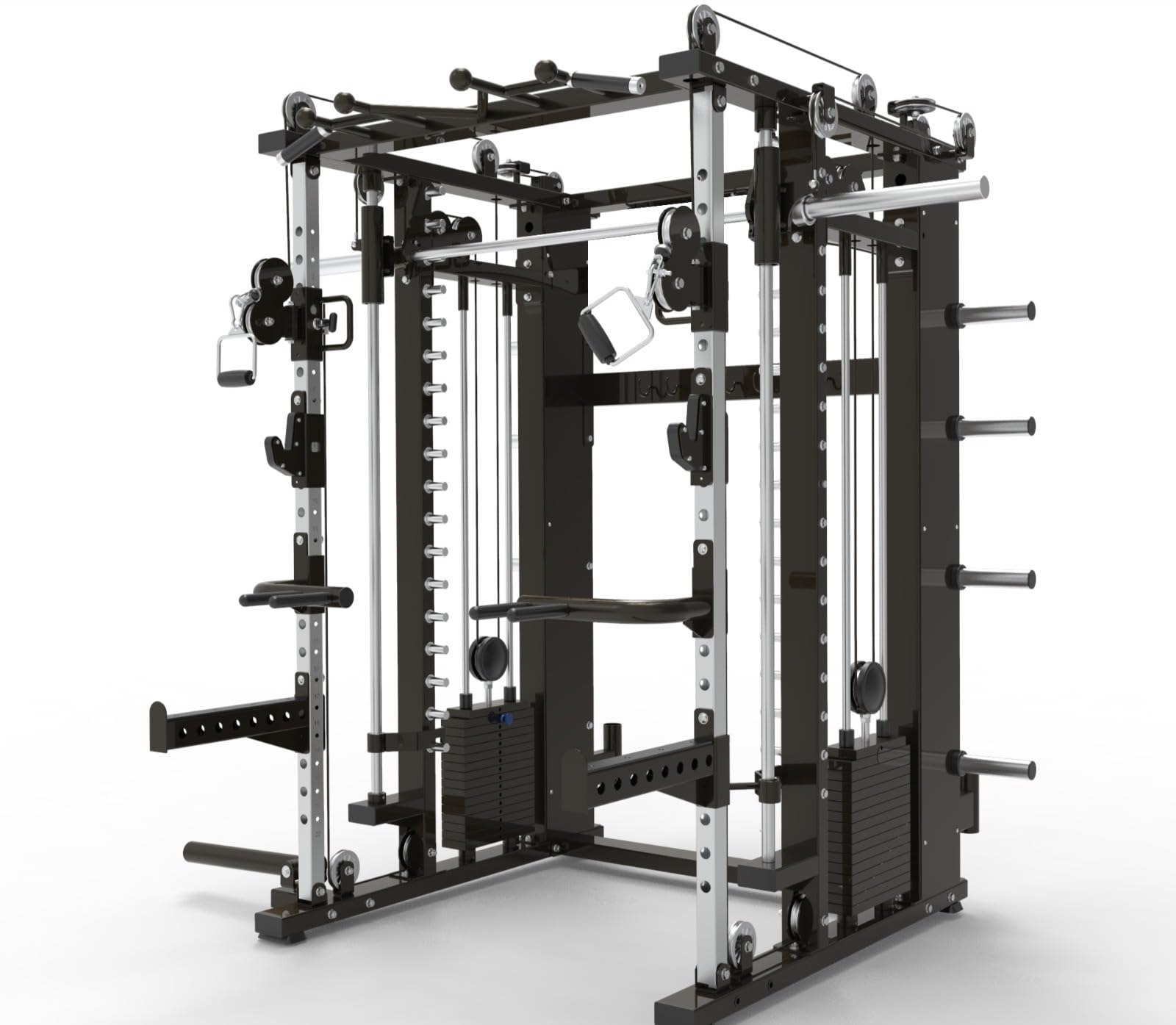 2025 Commercial Home Gym Smith Machine 2.0 - Heavy Duty Power Rack for Strength Training - Perfect for Home & Garage Workouts - Squat Rack, Bench Press & Weightlifting Equipment