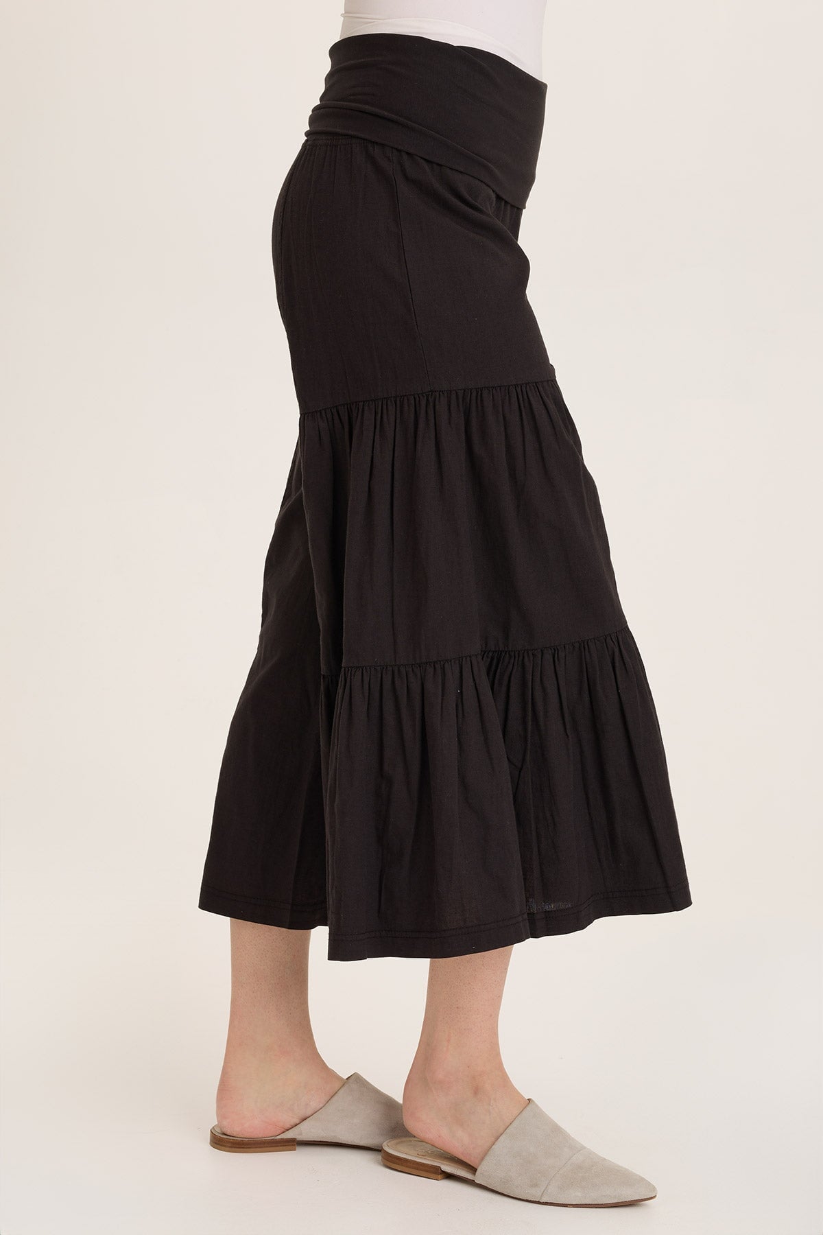 Linen Side Tier Wide Leg Palazzo Pants - Comfortable & Stylish Women's Casual Trousers for Summer, Beach, and Office Wear