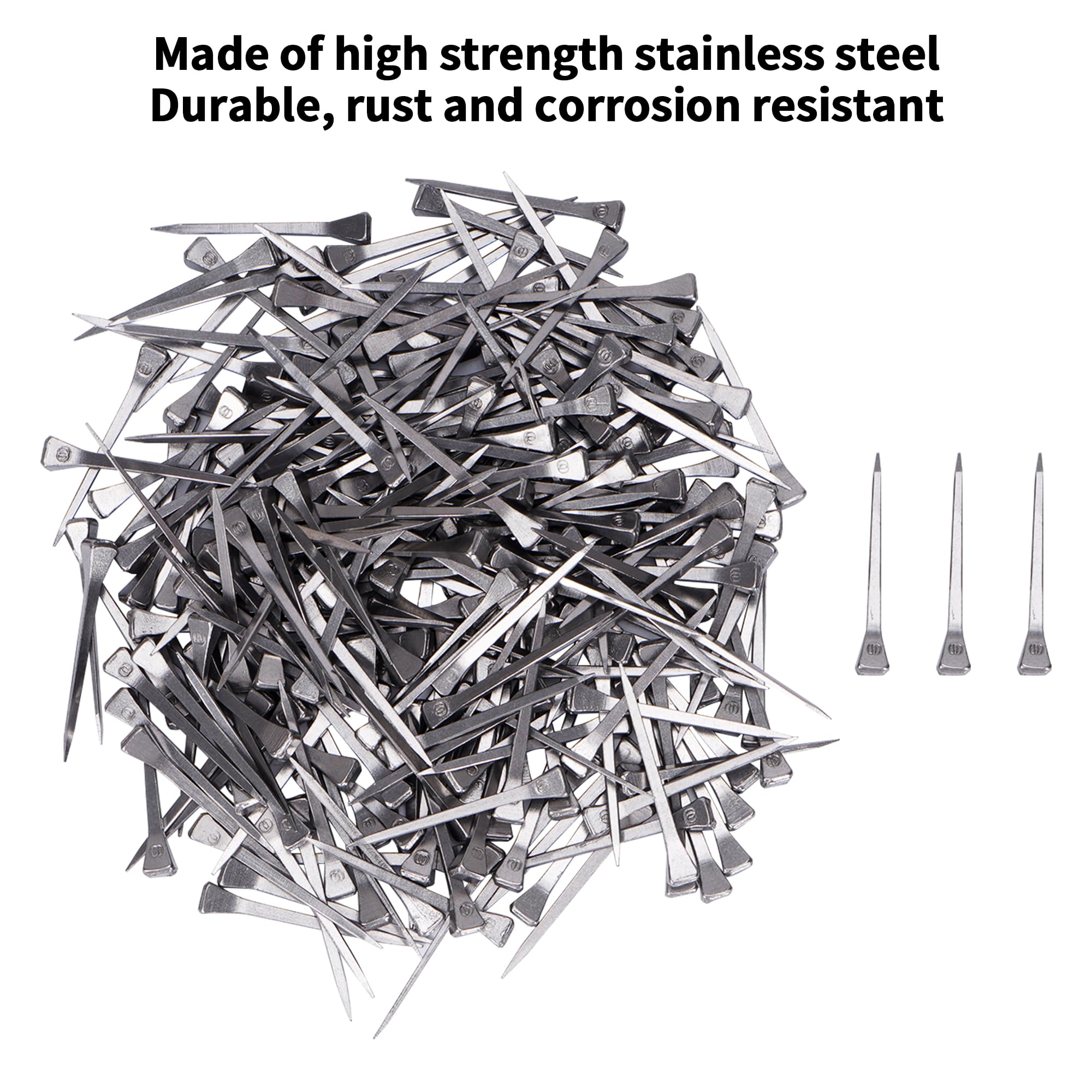 250pcs E5 Horseshoe Nails 2 Inch Stainless Steel - Rustproof Horse Shoe Nails for Stained Glass Art, DIY Crafts, Equestrian Training & Horse Care - Perfect for Blacksmithing, Farrier Work and Equestrian Sports Accessories
