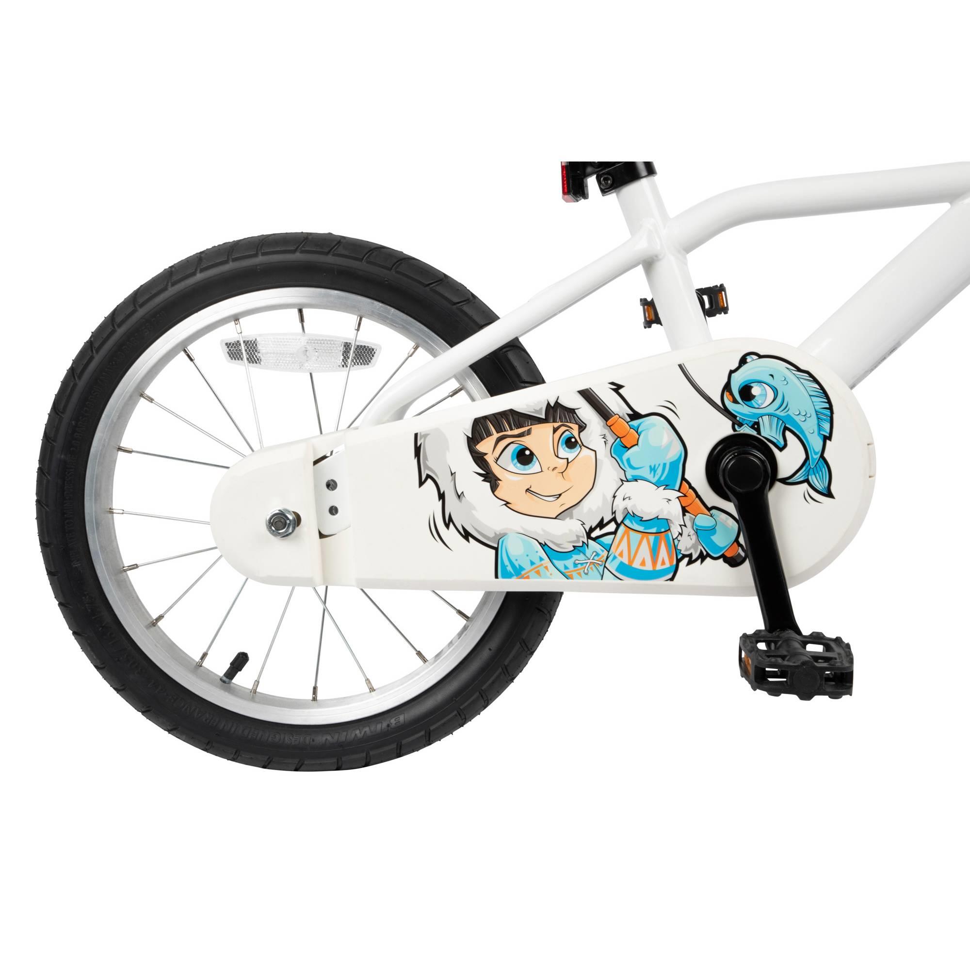 Btwin 100 Frosty Blue Hybrid Bike for Kids 16 Inch - Perfect for Ages 3'7