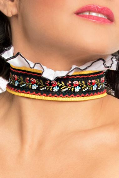 Stylish Leather Lederhosen Choker Necklace - Gothic Punk Fashion Accessory for Women & Men | Perfect for Halloween, Cosplay, and Festival Outfits