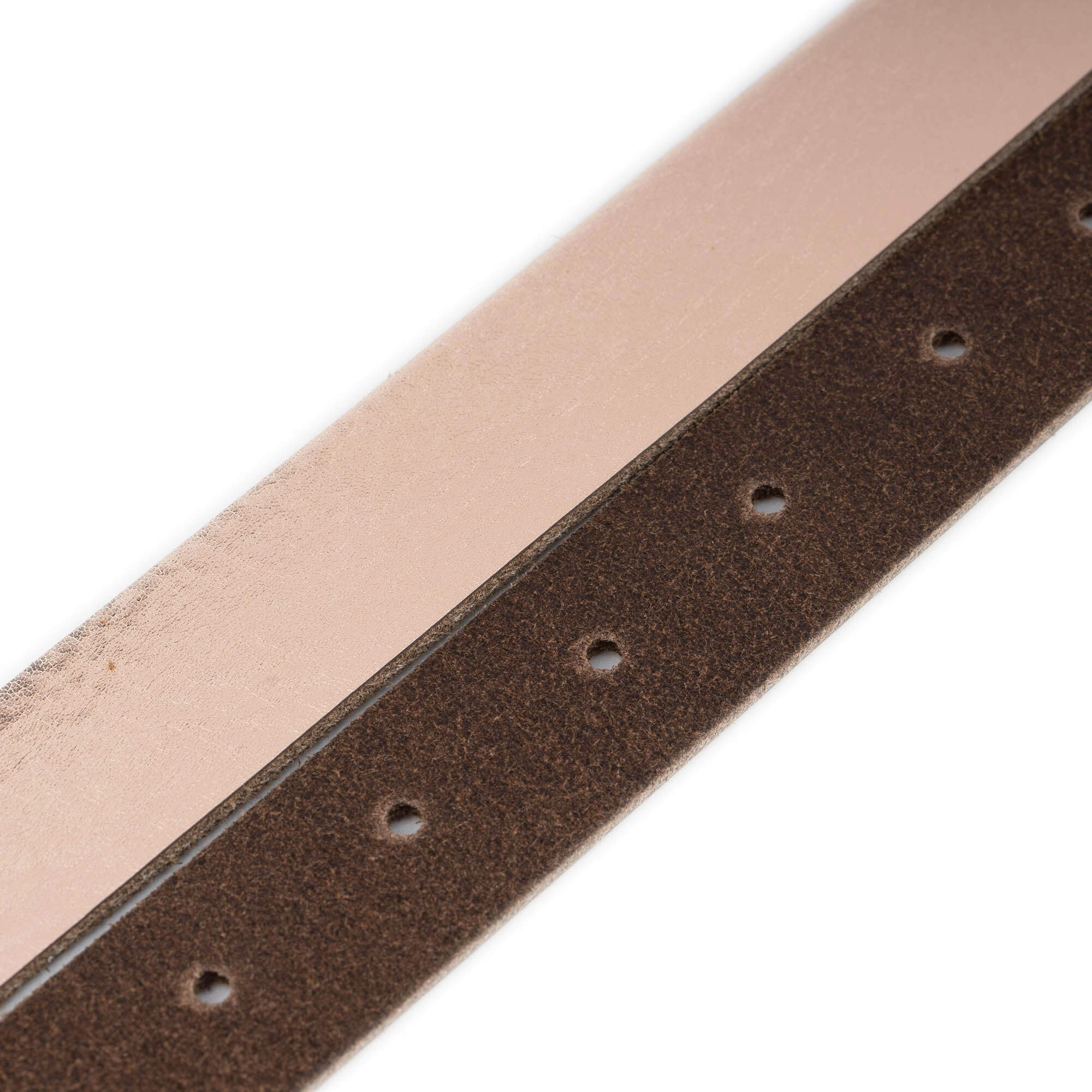 Rose Gold Leather Belt Strap Replacement for Montblanc Buckles - 2.5cm Width | Premium Dress Belt for Business & Formal Occasions