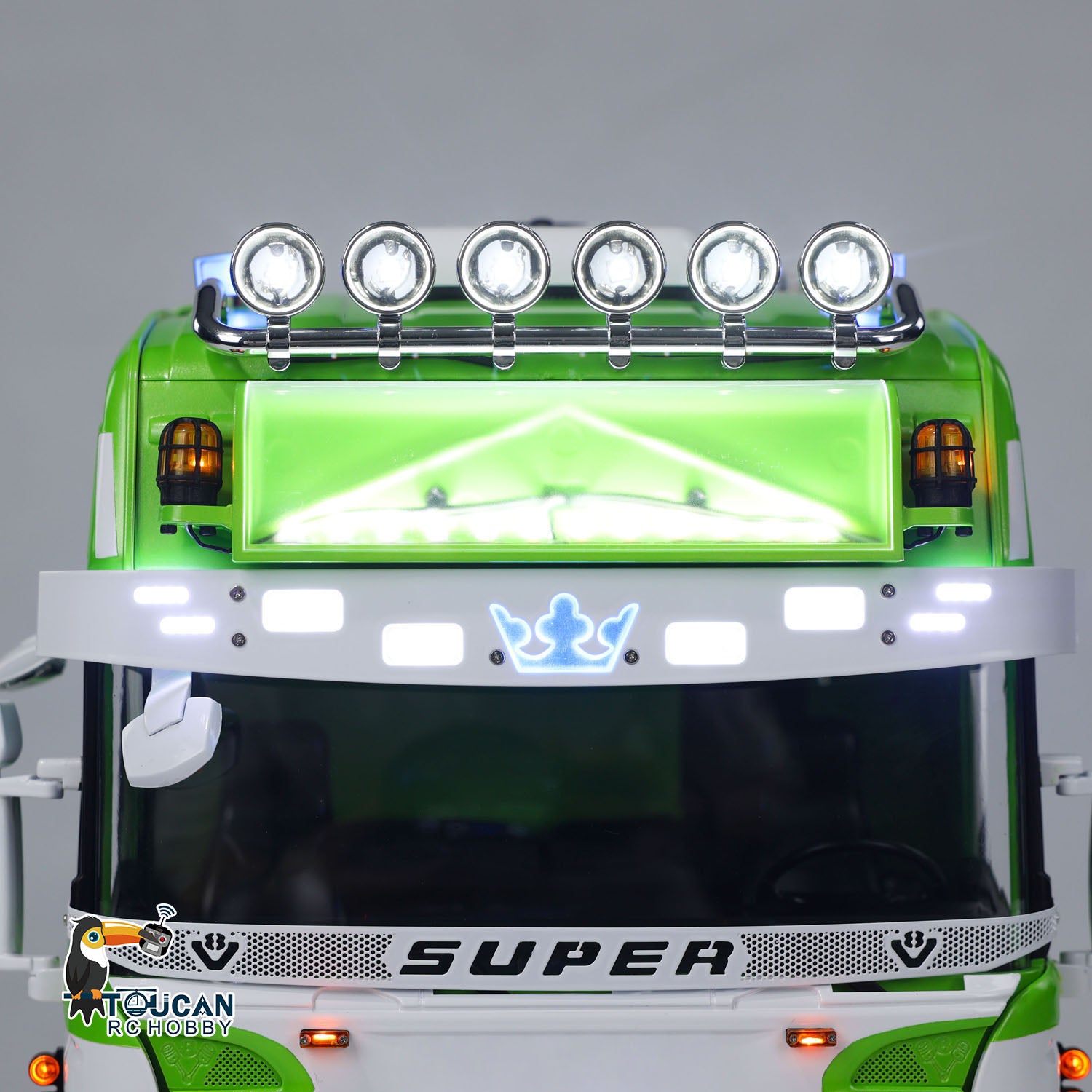 1/14 Scale 6x6 Metal Chassis RC Tractor Truck R620 RTR Model with Air Suspension, FlySky ST8 Radio System & 3-Speed Smoking Unit - Off-Road Adventure, Construction Site Simulation, RC Truck Racing