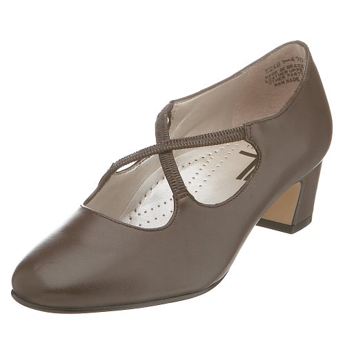 Trotters Women's Jamie Pump - Comfortable Mocha Leather Shoes for Work & Casual Wear, Size 10 M | Perfect for Office, Weddings & Everyday Outfits