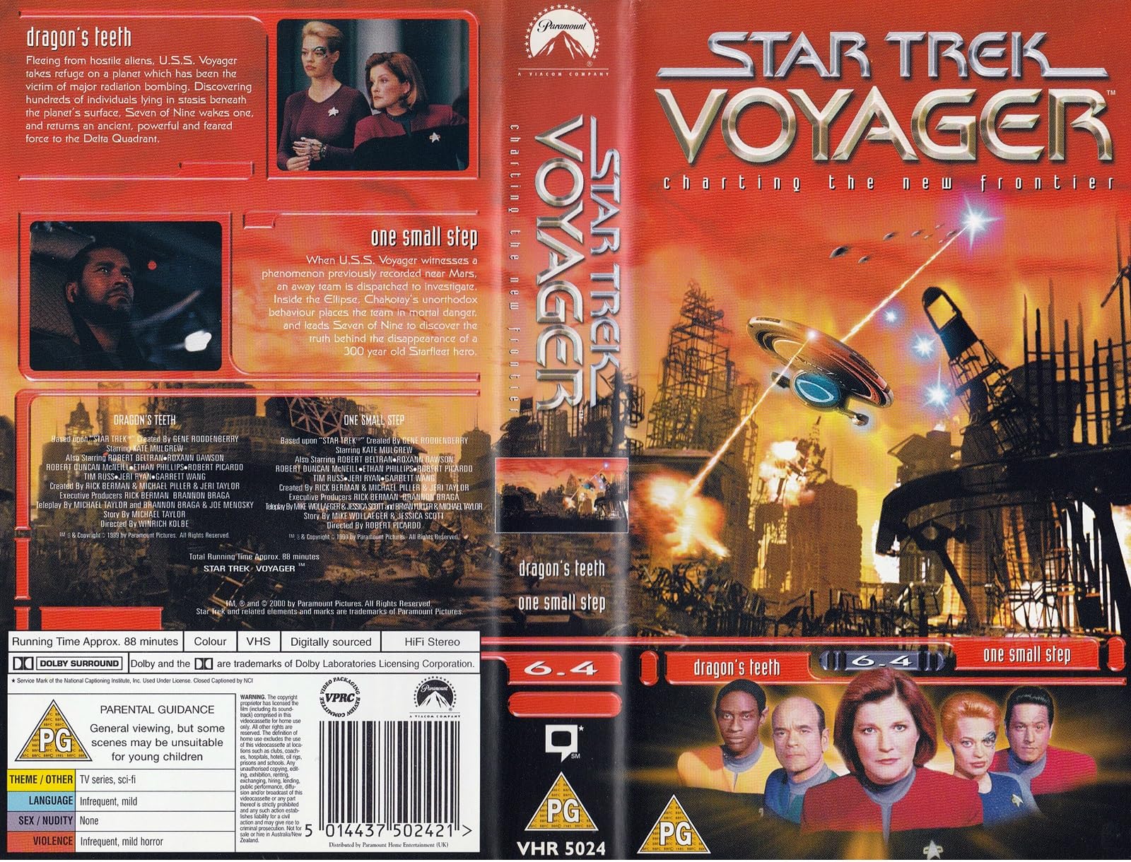 Star Trek Voyager Season 6 Volume 4 DVD - Dragon's Teeth & One Small Step Episodes | Sci-Fi TV Series Collection | Perfect for Trekkies & Space Adventure Fans