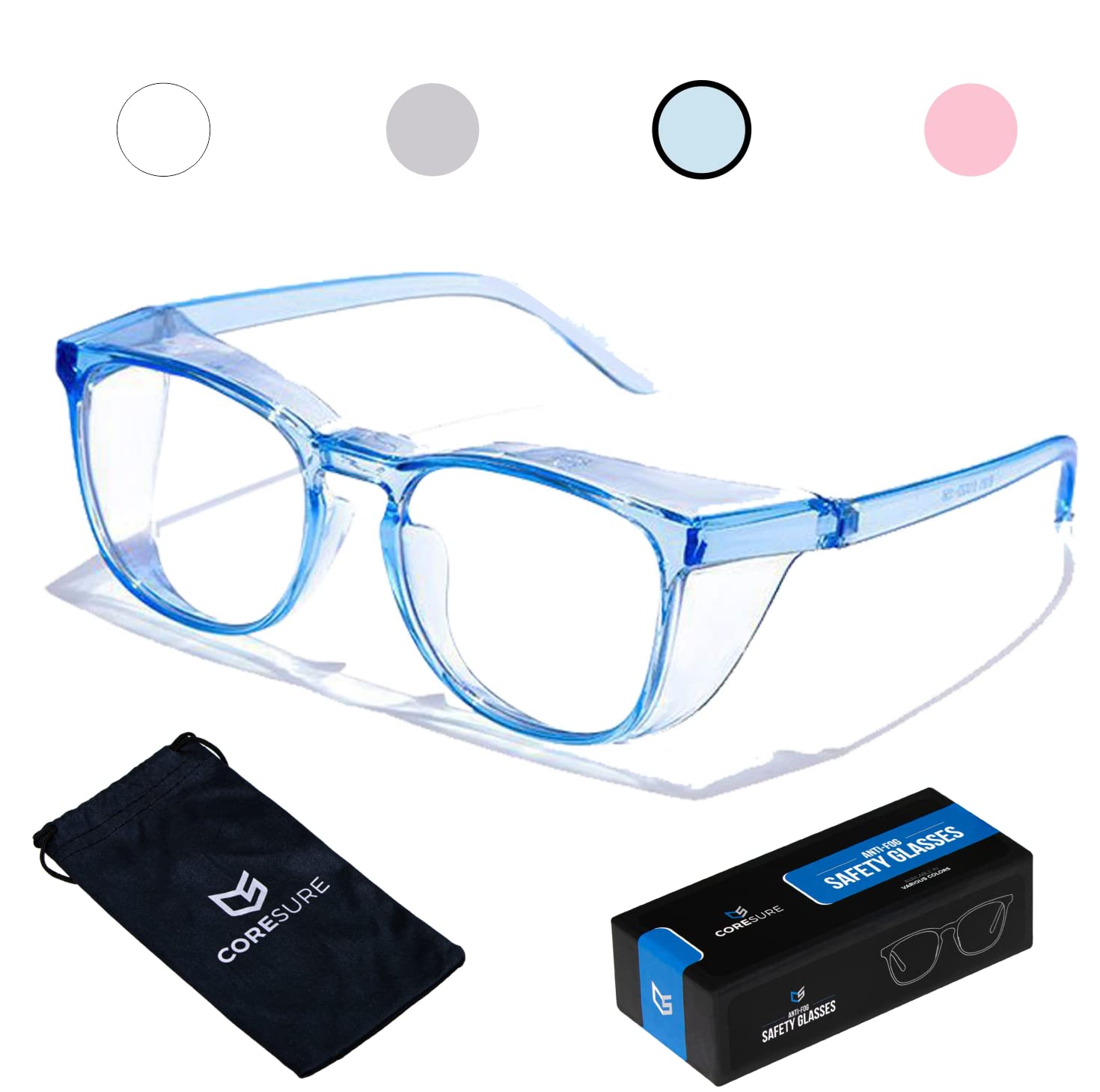 Stylish Anti-Fog Safety Goggles - Clear Protective Eyewear for Work, Sports & DIY Projects | Comfortable Eye Protection for Construction, Lab & Outdoor Activities