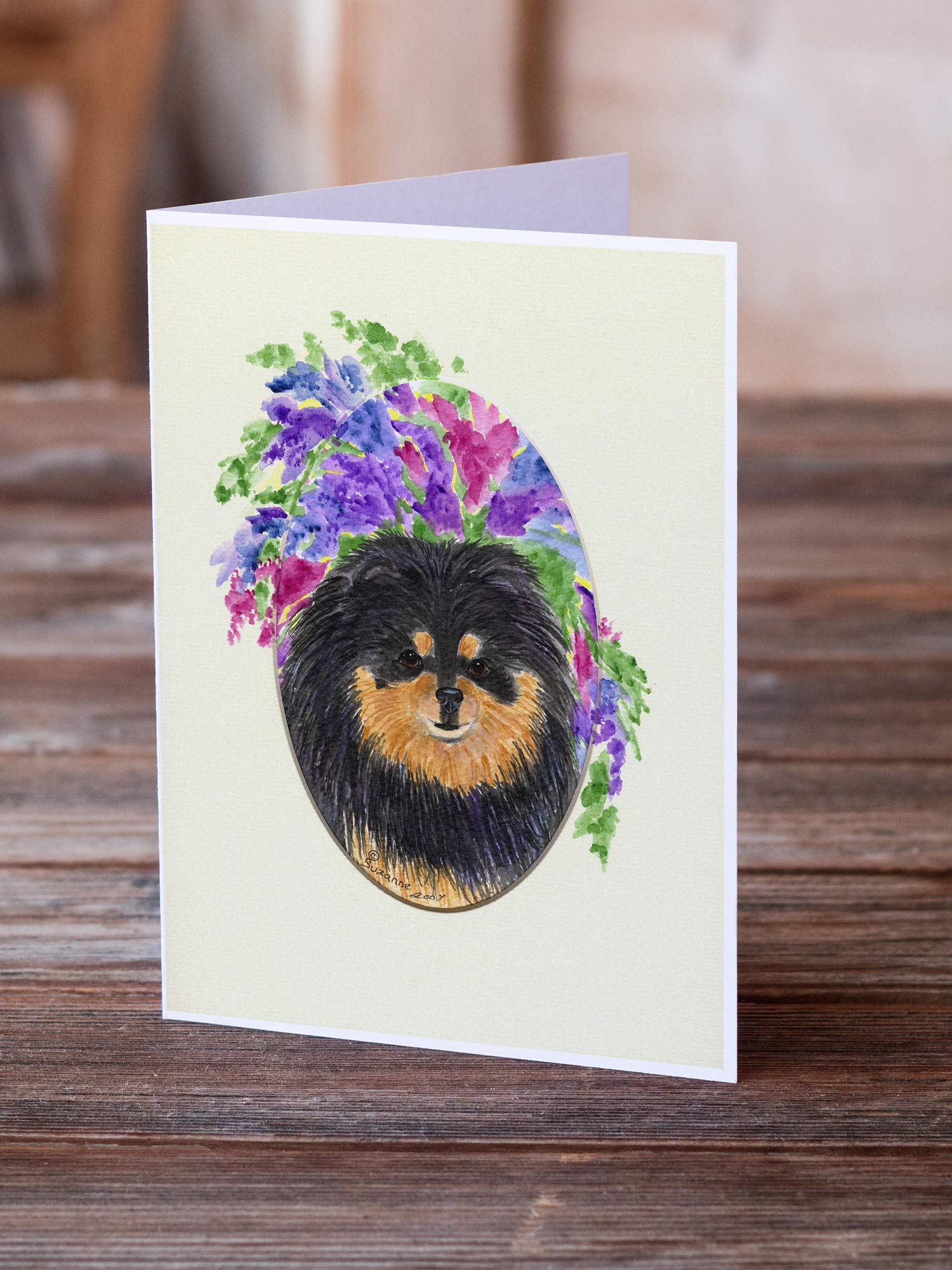 Premium Pomeranian Greeting Cards & Envelopes Set - 8 Blank A7 (5x7) Note Cards for Birthdays, Thank You Notes & Special Occasions | Whimsical Dog Lover Stationery