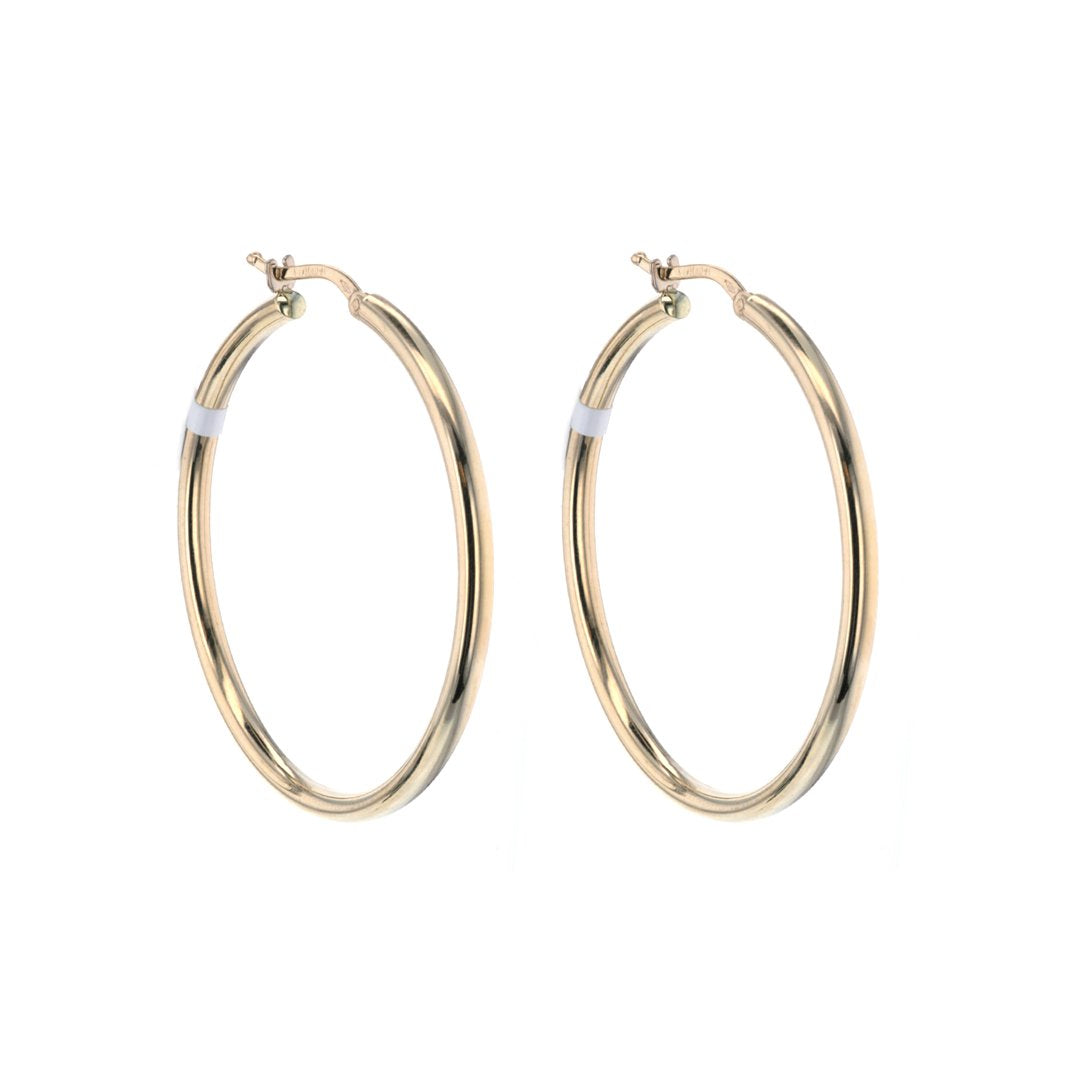 1.75 Inch Round Hoop Earrings for Women - Sterling Silver or Gold Plated Dangle Earrings - Perfect for Everyday Wear, Parties & Special Occasions
