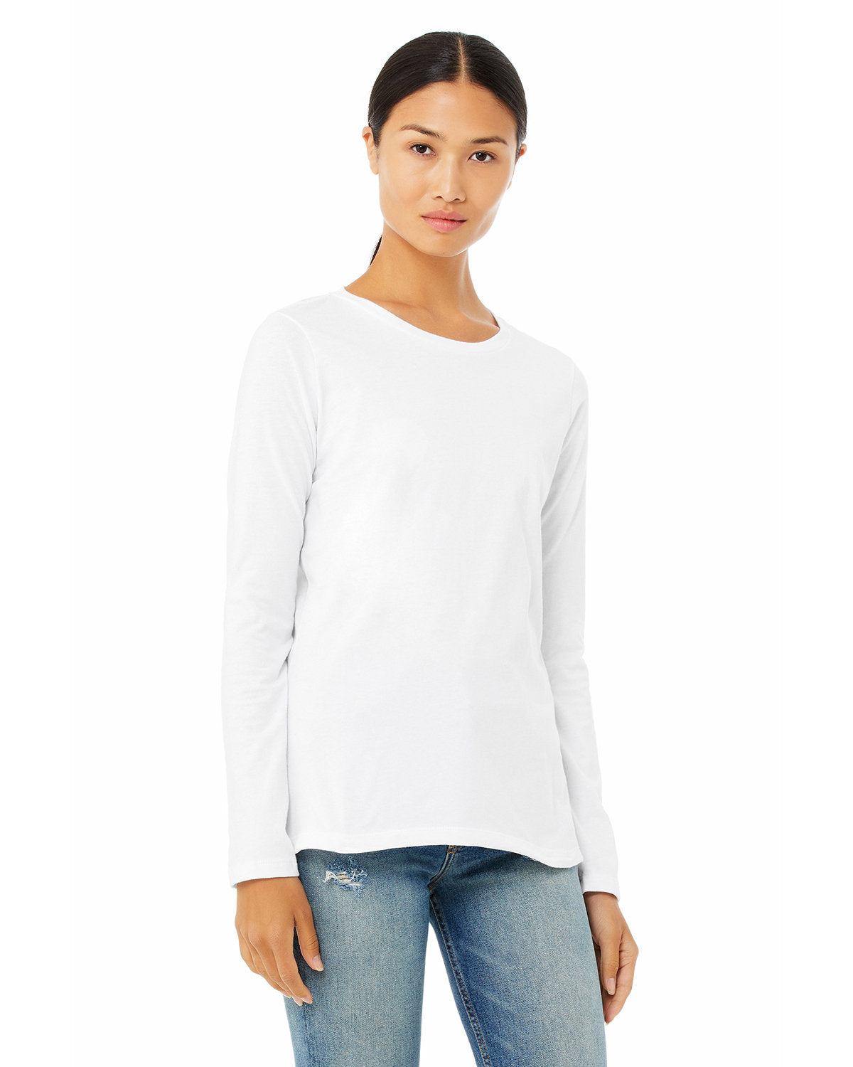 Bella + Canvas B6500 Women's Long Sleeve Jersey T-Shirt - Soft Cotton Tee for Casual Wear, Layering & Everyday Comfort