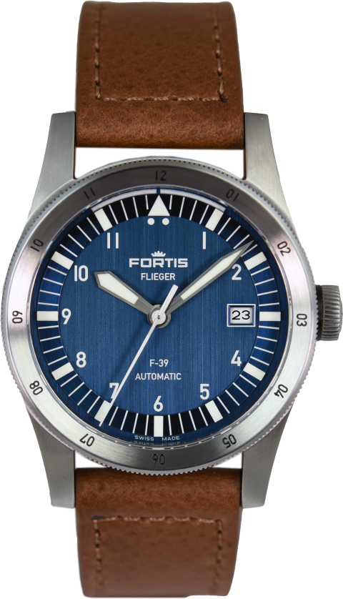 Fortis Flieger F 39 Automatic Watch - Liberty Blue Dial - Pre-Owned Swiss Pilot Watch for Men - Perfect for Aviation Enthusiasts & Luxury Watch Collectors