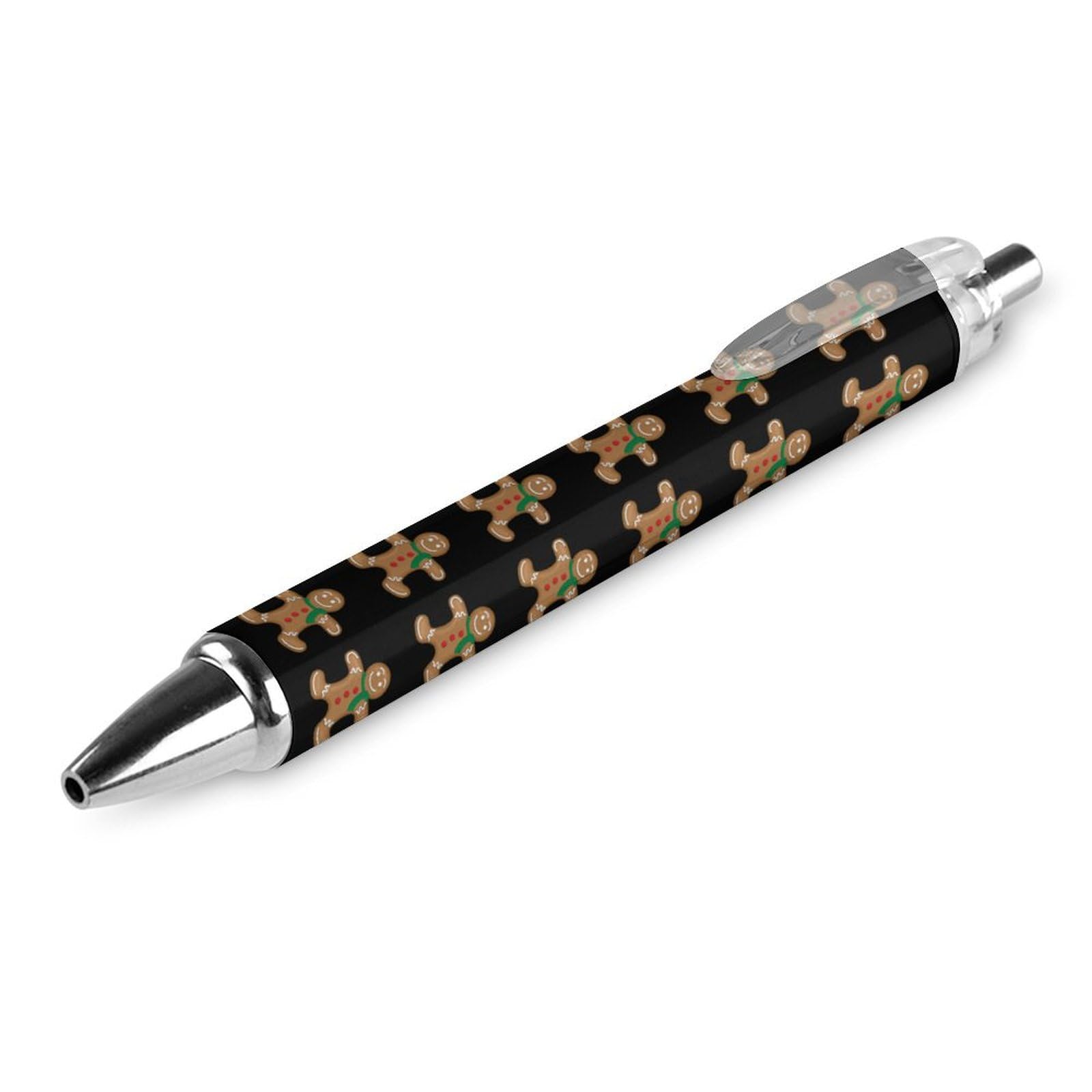 Cute Gingerbread Man Ballpoint Pen - 0.5mm Retractable Fine Point Writing Pen for Office, School & Gift (1 Pack) - Perfect for Christmas Gifts, Work Notes & Holiday Decorations