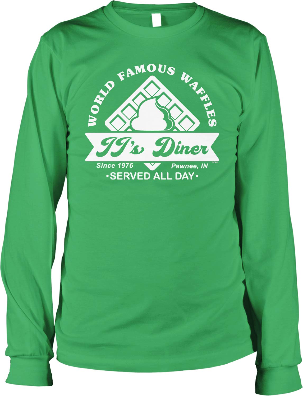 JJ's Diner World Famous Waffles Men's Long Sleeve T-Shirt - Comfortable Cotton Crewneck Top for Casual Wear & Fan Merchandise