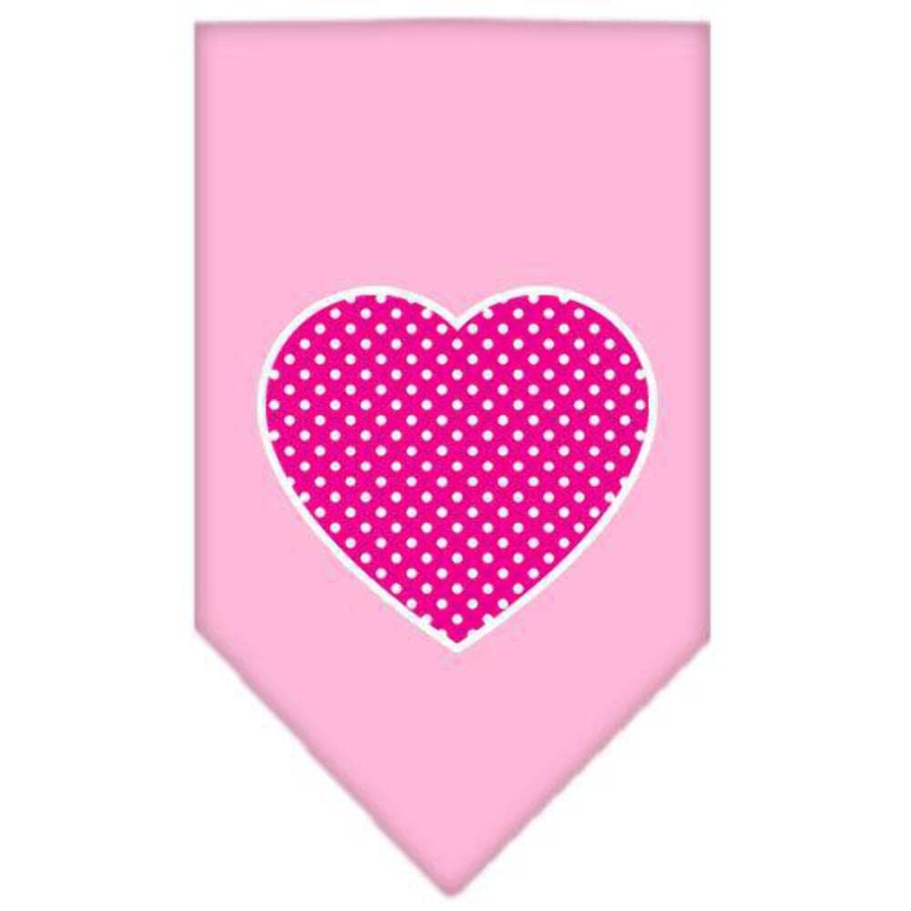 Pink Swiss Dot Heart Navy Blue Small Pet Bandana for Dogs - Perfect for Grooming, Photo Shoots & Special Occasions