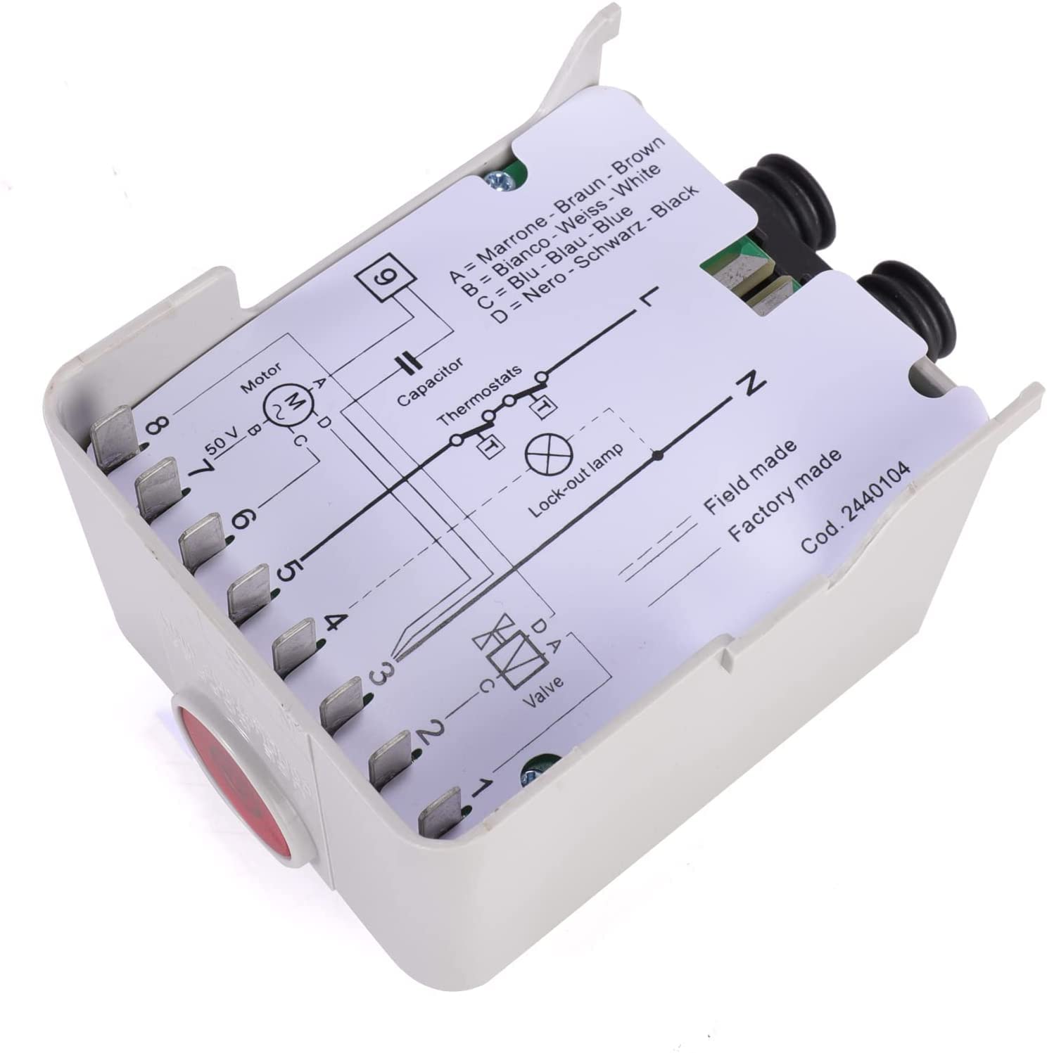 530SE Primary Control Box Replacement for Riello 40G Oil Burner - Compatible with Electric Eye - Oil Heating System Controller - Perfect for Home & Commercial Heating Systems