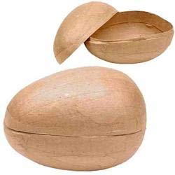 24 Pack Unfinished Fillable Paper Mache Egg Boxes - DIY German Easter Craft Decorations for Holiday, Easter Egg Hunts & Home Decor by Factory Direct Craft