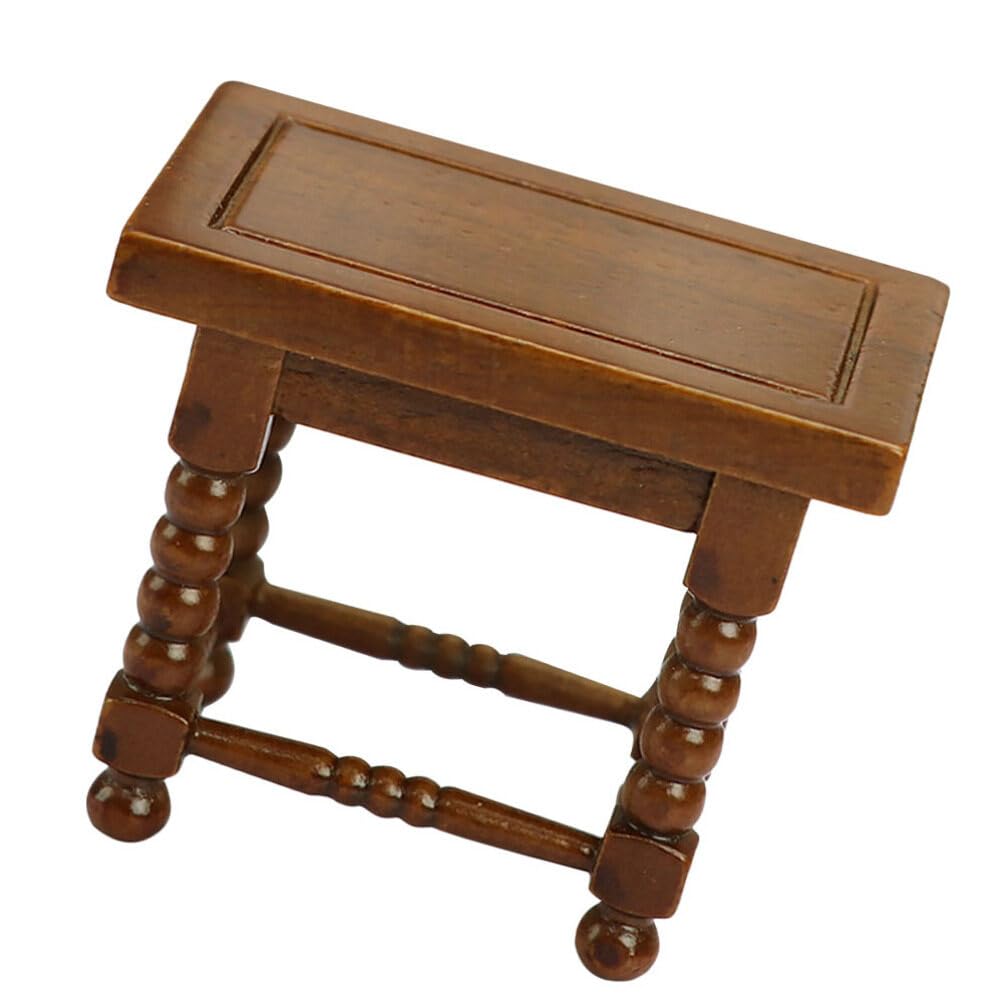 Mini Wooden Nightstand with Drawer - Cute Dollhouse Bedside Table for Kids Room, Tiny Furniture for Miniature Scenes, DIY Dollhouse Decor & Home Accessories - Perfect for Bedroom, Playroom & Collectible Displays