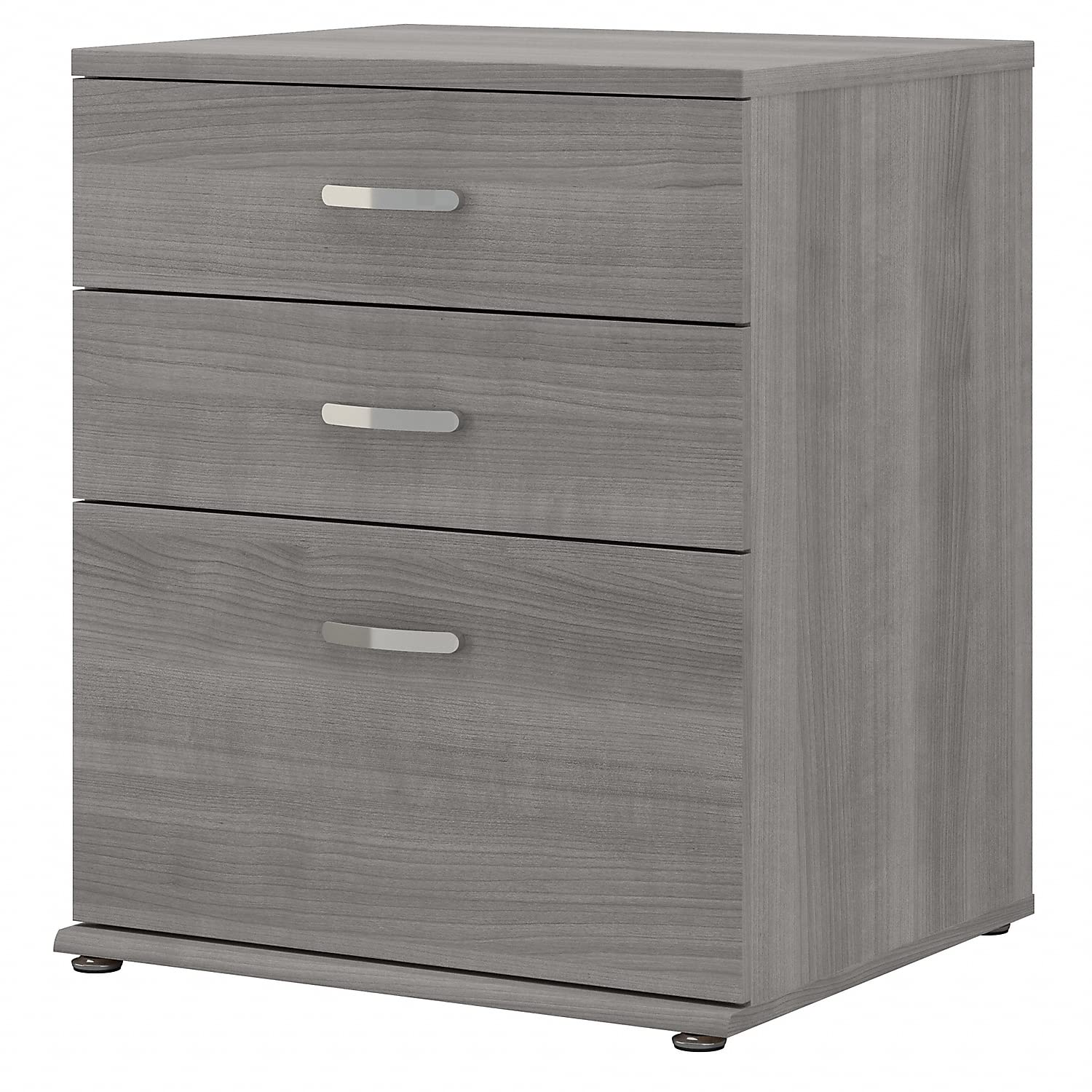 Bush Business Furniture Universal Floor Storage Cabinet with 4 Drawers - Platinum Gray for Office, Home, or Classroom Organization