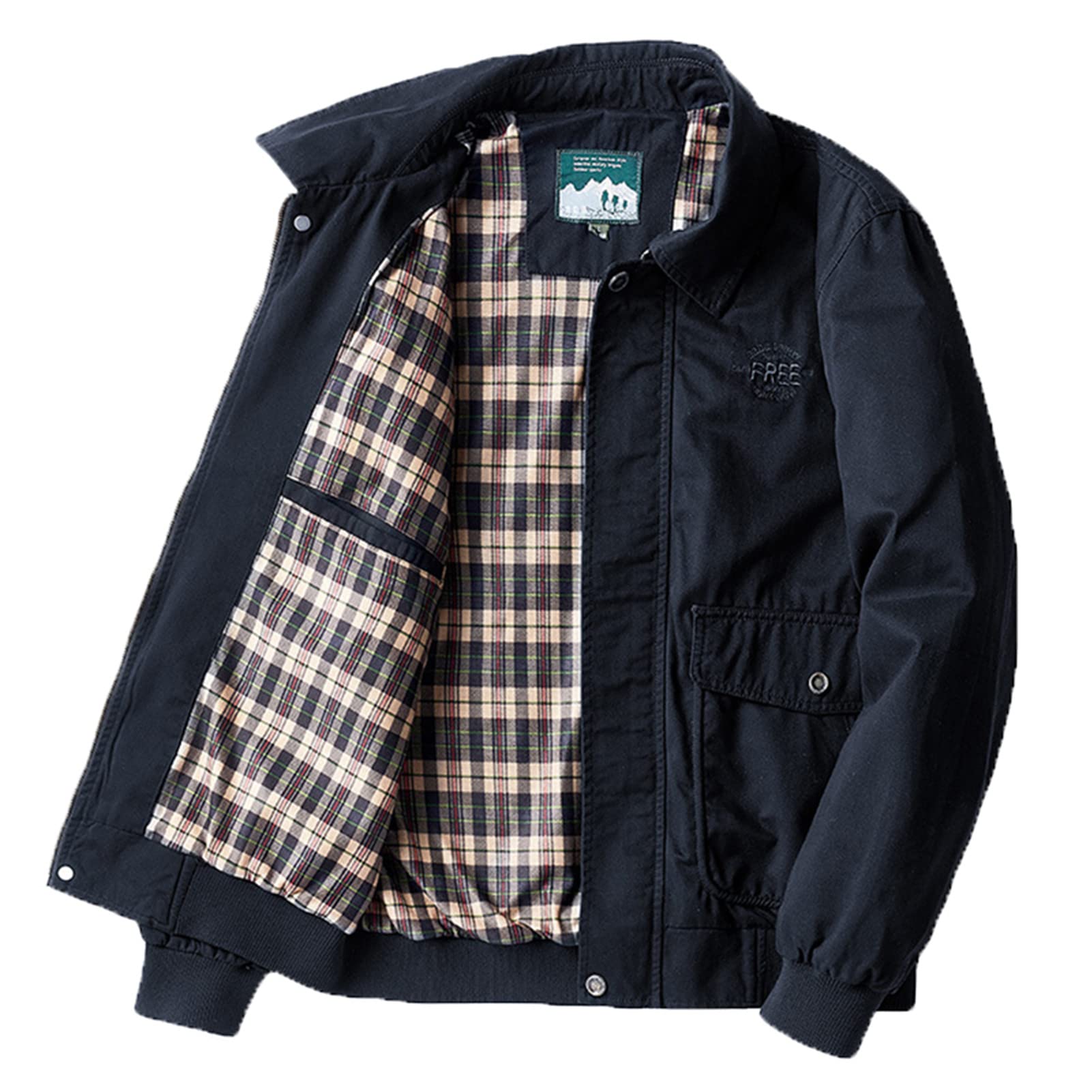 Men's Slim Fit Bomber Jacket - Autumn Casual Tactical Military Windbreaker - Business Coat for Outdoor, Work & Daily Wear