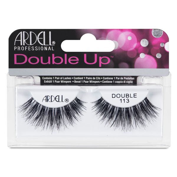 Ardell Double Up 113 Strip Lashes - Natural Looking False Eyelashes for Dramatic Volume | Perfect for Parties, Weddings & Special Occasions