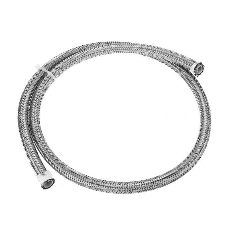 10AN 3ft Stainless Steel Braided Fuel Hose - Gas & Oil Line for Automotive & Marine