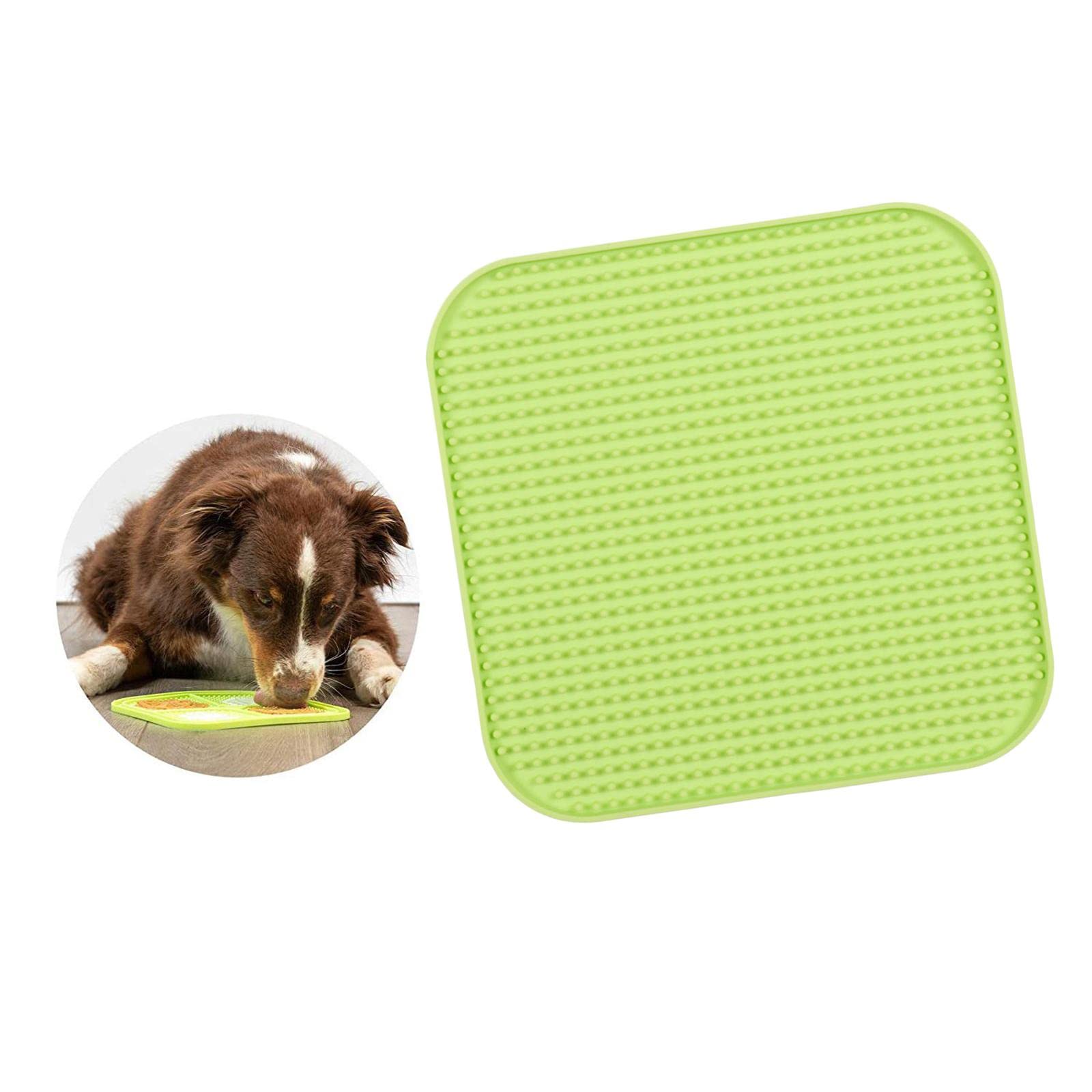 Lyla Dog Lick Mat - Slow Feeder Alternative, Snuffle Mat for Dogs, Green - Perfect for Mealtime Fun, Anxiety Relief & Mental Stimulation for Pets