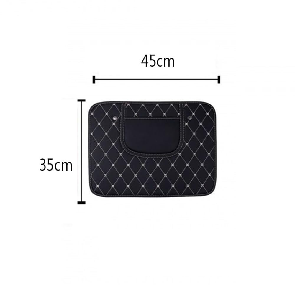 2 Pcs Car Seat Back Protector - Waterproof Anti-Kick & Anti-Scratch Leather Cover for Nissan Qashqai, Juke, Kicks, Silvia, 300ZX, 350Z - Perfect for Family Cars, Road Trips & Child Safety Protection