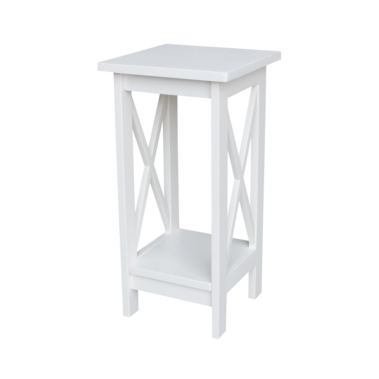 International Concepts 24-Inch Plant Stand in Snow White - Perfect for Indoor and Outdoor Home Decor, Garden, Patio, and Balcony
