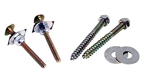 9D00088986 Toilet Closet Bolt & Screw Set - Heavy Duty Stainless Steel Toilet Tank Hardware Kit for Secure Installation - Perfect for Bathroom Repairs & Toilet Seat Replacement