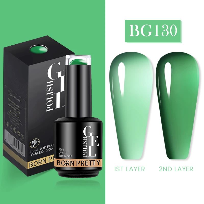 Born Pretty Jelly Nude Gel Polish - 15ml Long Lasting Nail Polish for Natural Nude Look | Perfect for Everyday Wear, Office, and Special Occasions