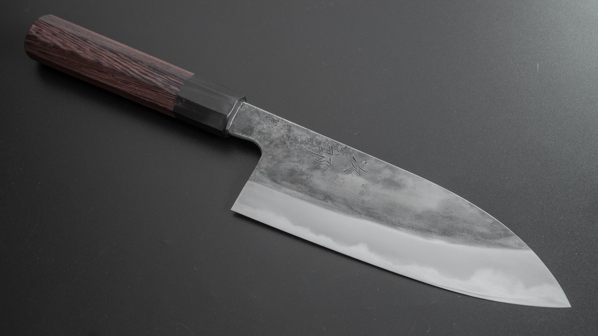 Jiro Tsuchime Wa Santoku 165mm Japanese Chef Knife with Taihei Tagayasan Handle - Perfect for Sushi, Vegetables & Meat Cutting (#225)