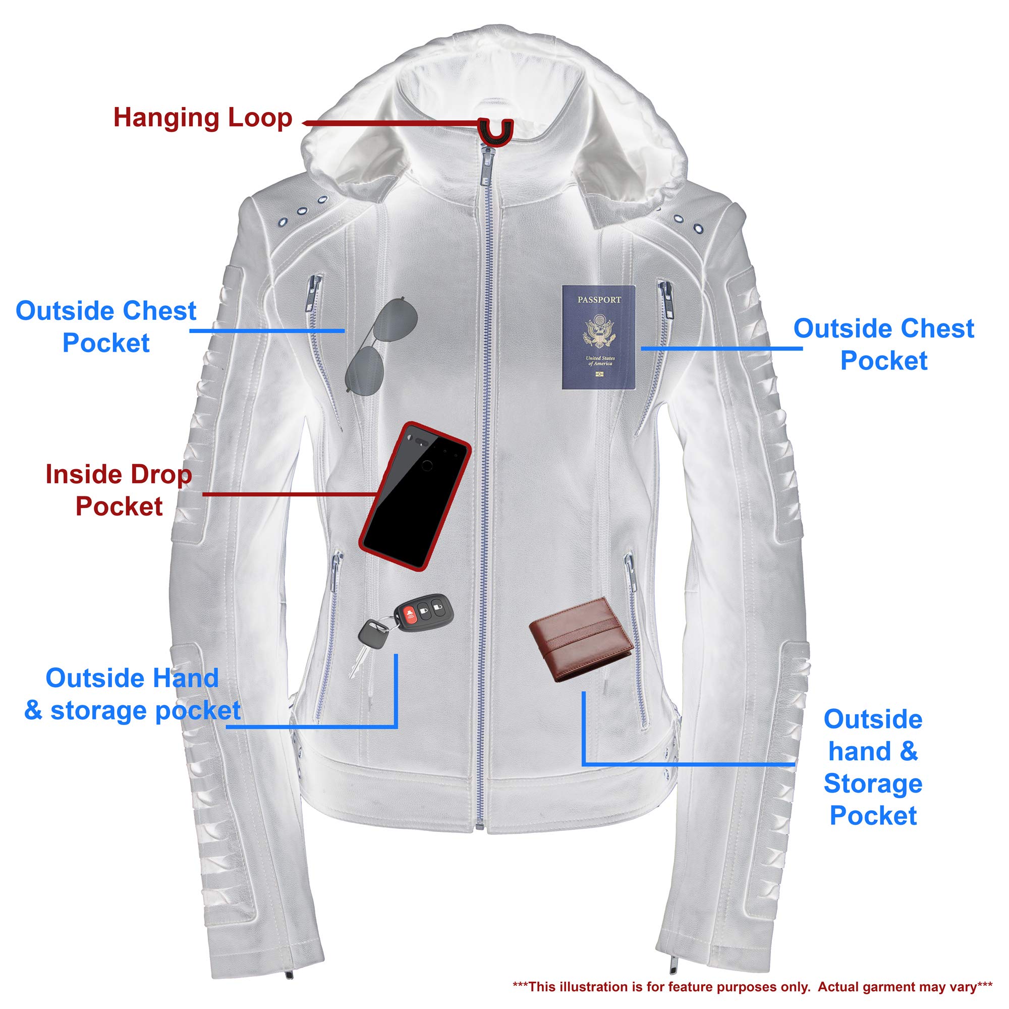 Milwaukee Leather Women's Premium Hooded Casual Fashion Jacket | Stylish Outerwear for Everyday Wear & Outdoor Activities
