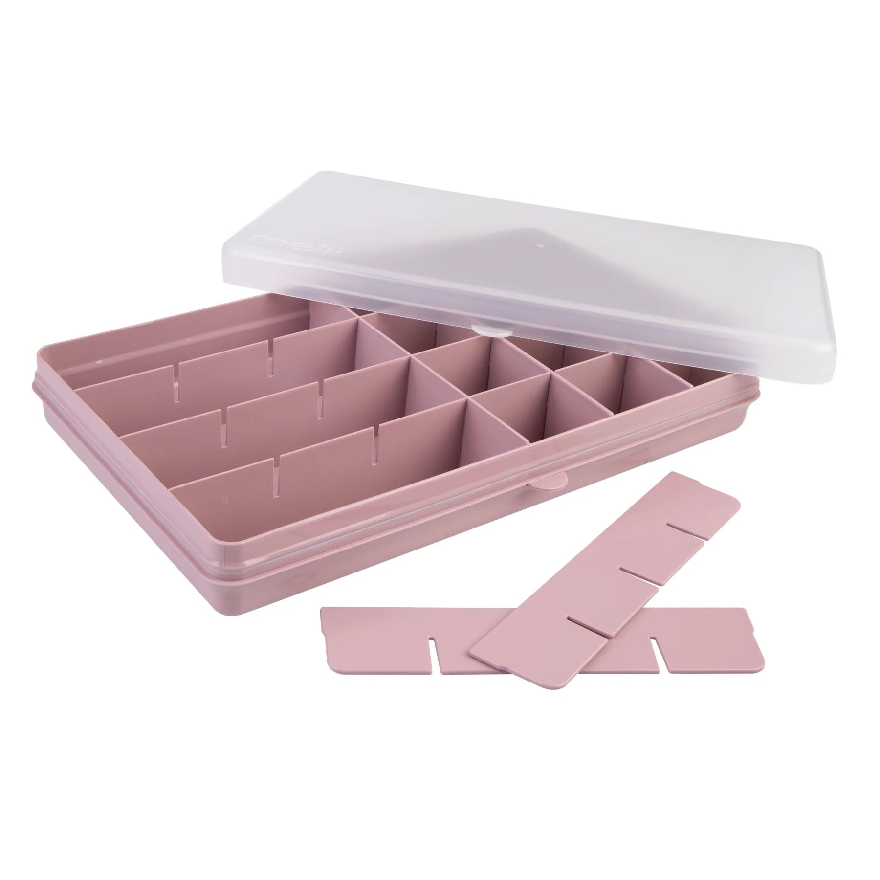 Melii Luxe Snackle Box XL - Large Premium Snack Storage Container with Lid, Pink Aesthetic Organizer for Parties, Picnics & Office Snacks - BPA-Free Plastic Food Box