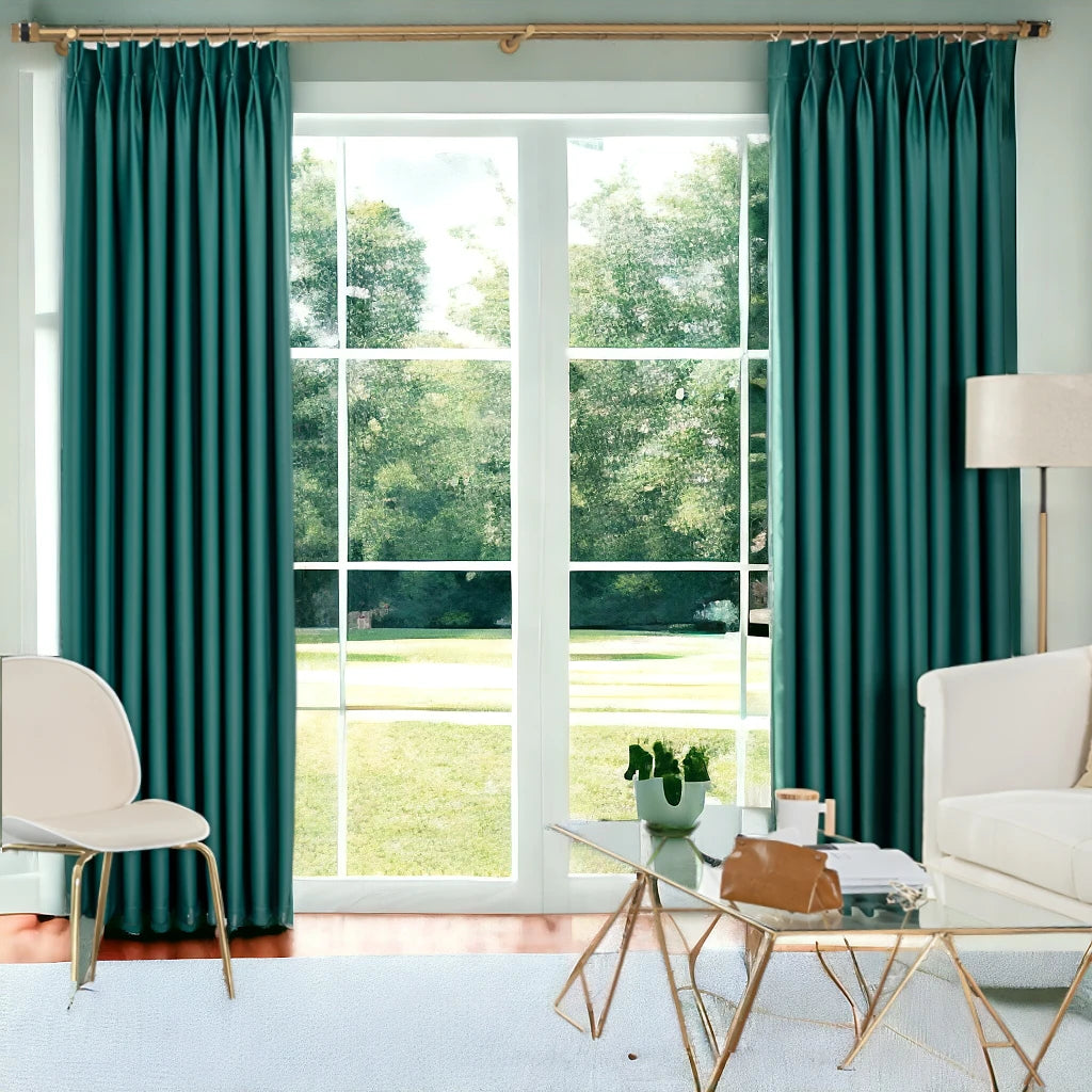 Presley Polyester Minimalist Soundproof Blackout Custom Curtains - Thermal Insulated Window Drapes for Bedroom, Living Room & Home Theater