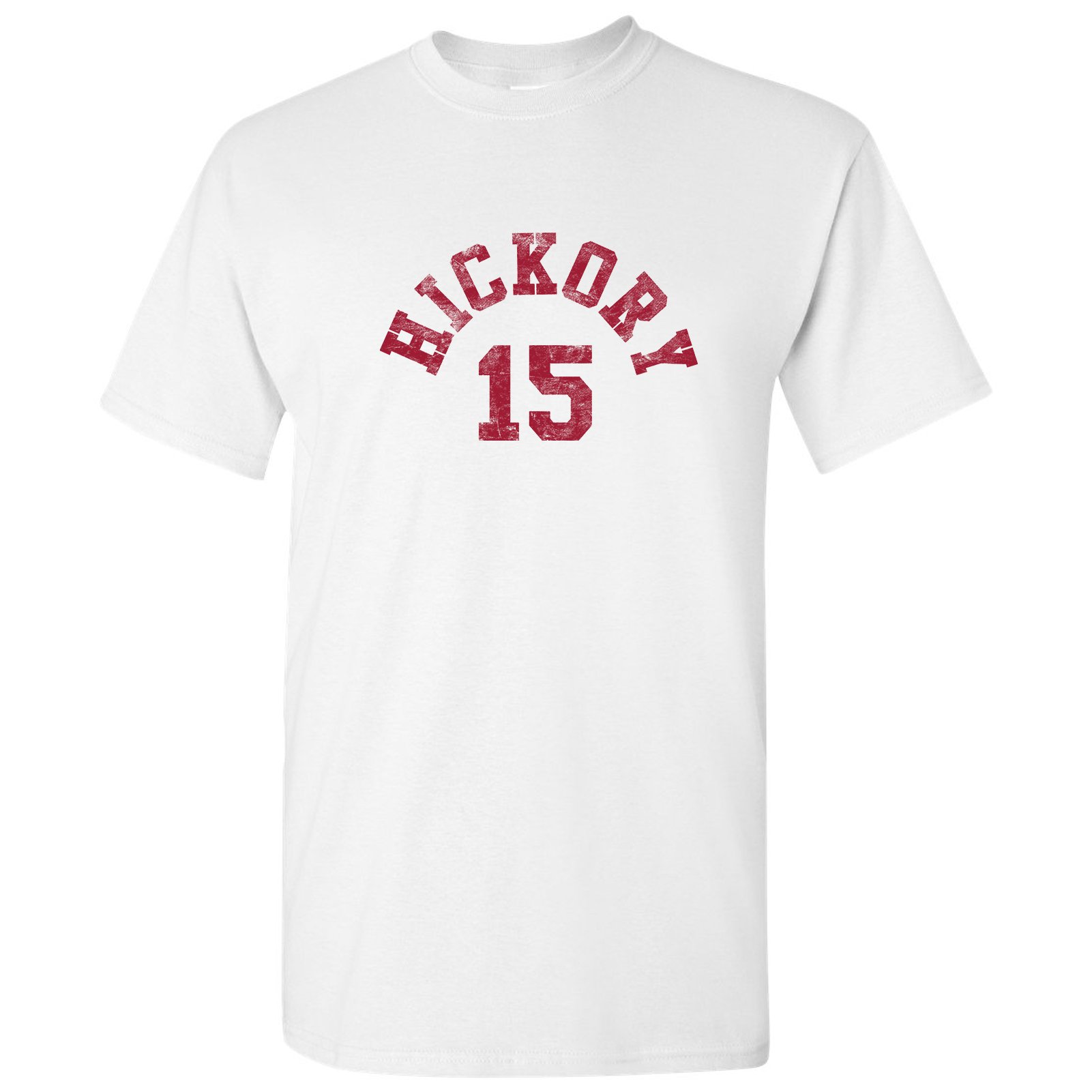 UGP Campus Apparel Hickory 15 Basketball T-Shirt for Men - Medium Size White Cotton Jersey - Perfect for Basketball Games, Team Practice & Casual Wear