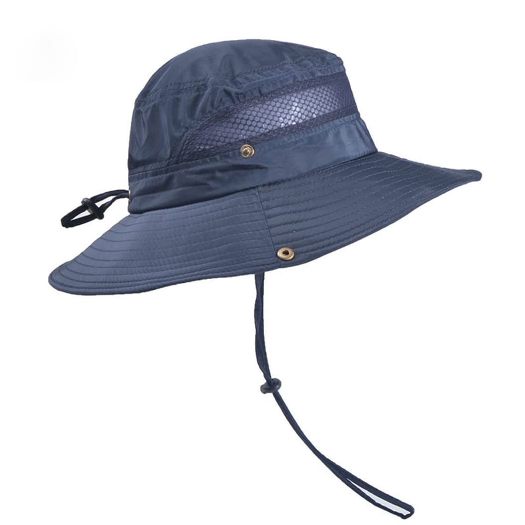 Quick Dry Sun Protection Boonie Hat - Breathable Adjustable Bucket Cap for Men, Fishing & Outdoor Activities - UPF 50+ UV Protection - Dark Grey - Ideal for Hiking, Camping, Beach and Summer Adventures