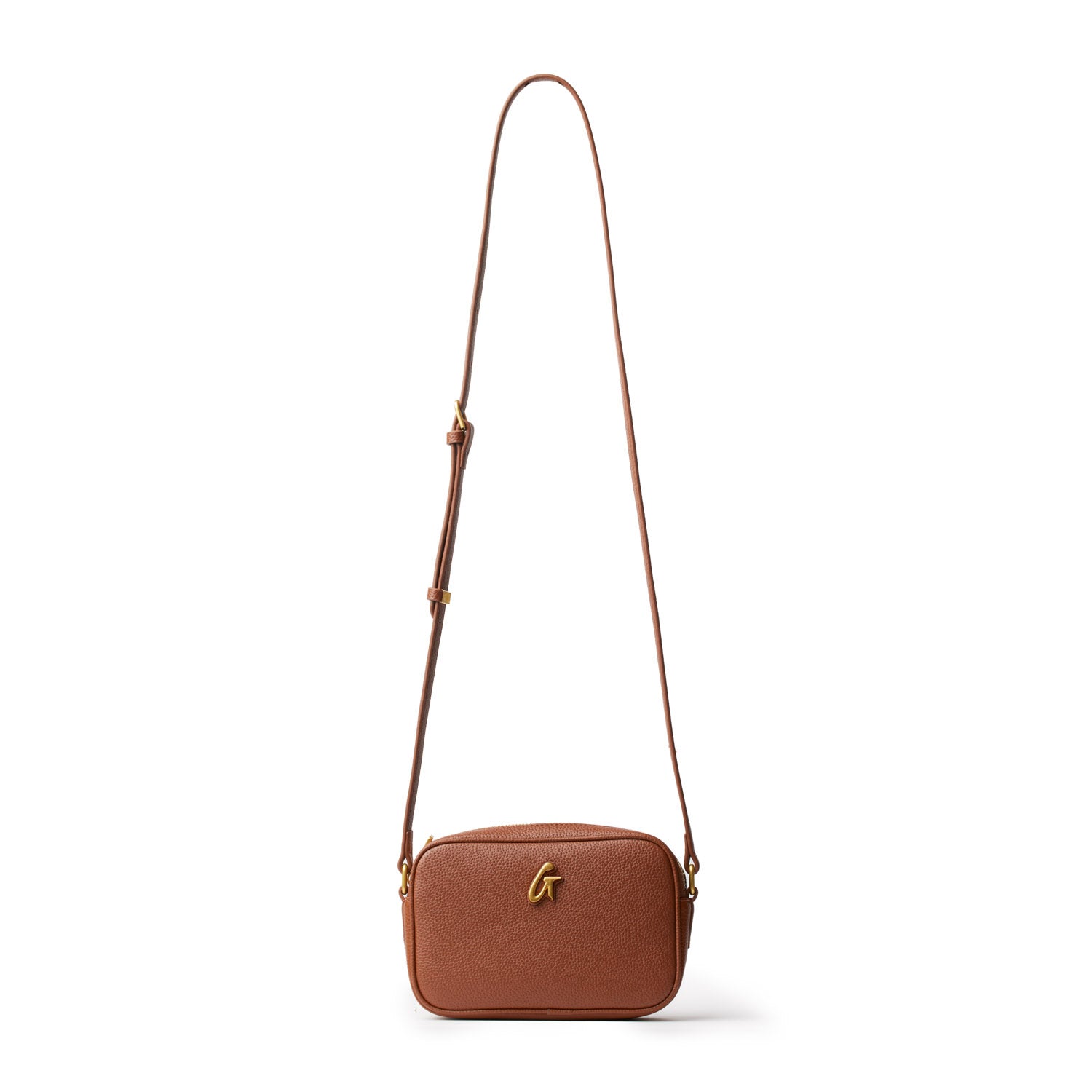 Mini Pebble Leather Camera Bag in Brown - Stylish & Compact for Travel, Photography & Everyday Use