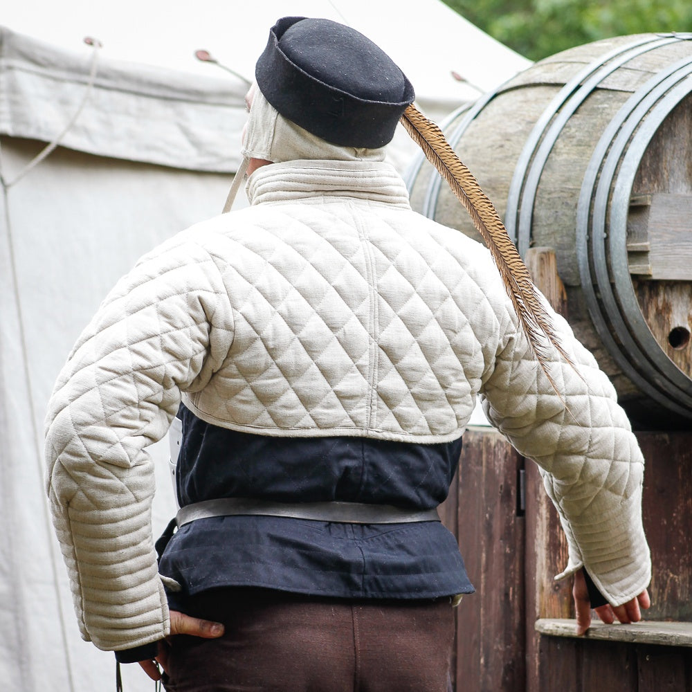 Drachenstein Natural Gambeson - Medieval Armor Padding for LARP, Reenactment & Cosplay - Comfortable & Durable Historical Wear