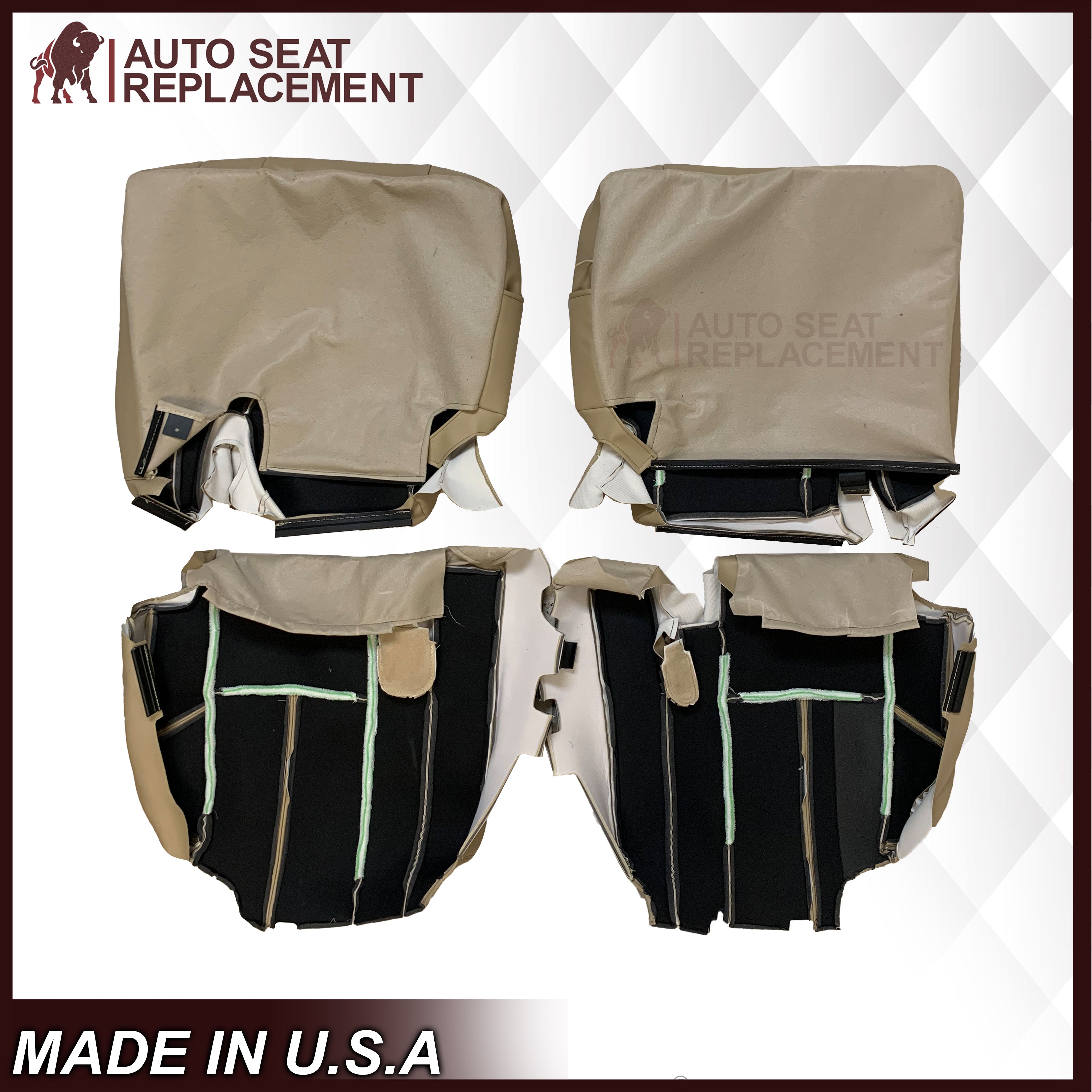 2007-2014 Chevy Silverado Seat Covers - Front, Second & Third Row Tan Custom Fit for Enhanced Comfort & Protection | Perfect for Road Trips, Off-Roading & Daily Commutes