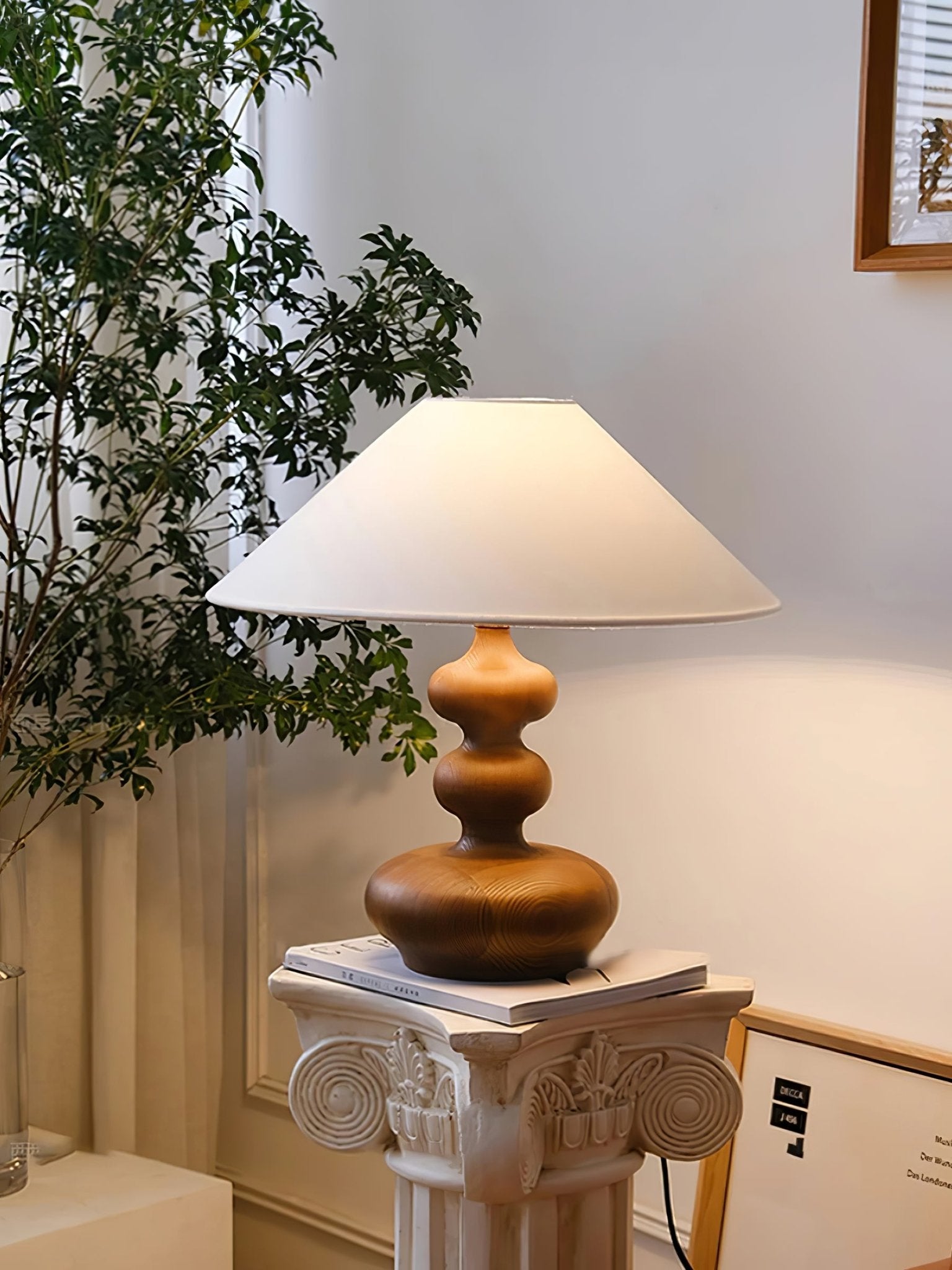 Creative Gourd Table Lamp - Handmade Natural Decorative Lighting for Living Room, Bedroom & Office - Perfect for Cozy Home Decor & Ambient Lighting
