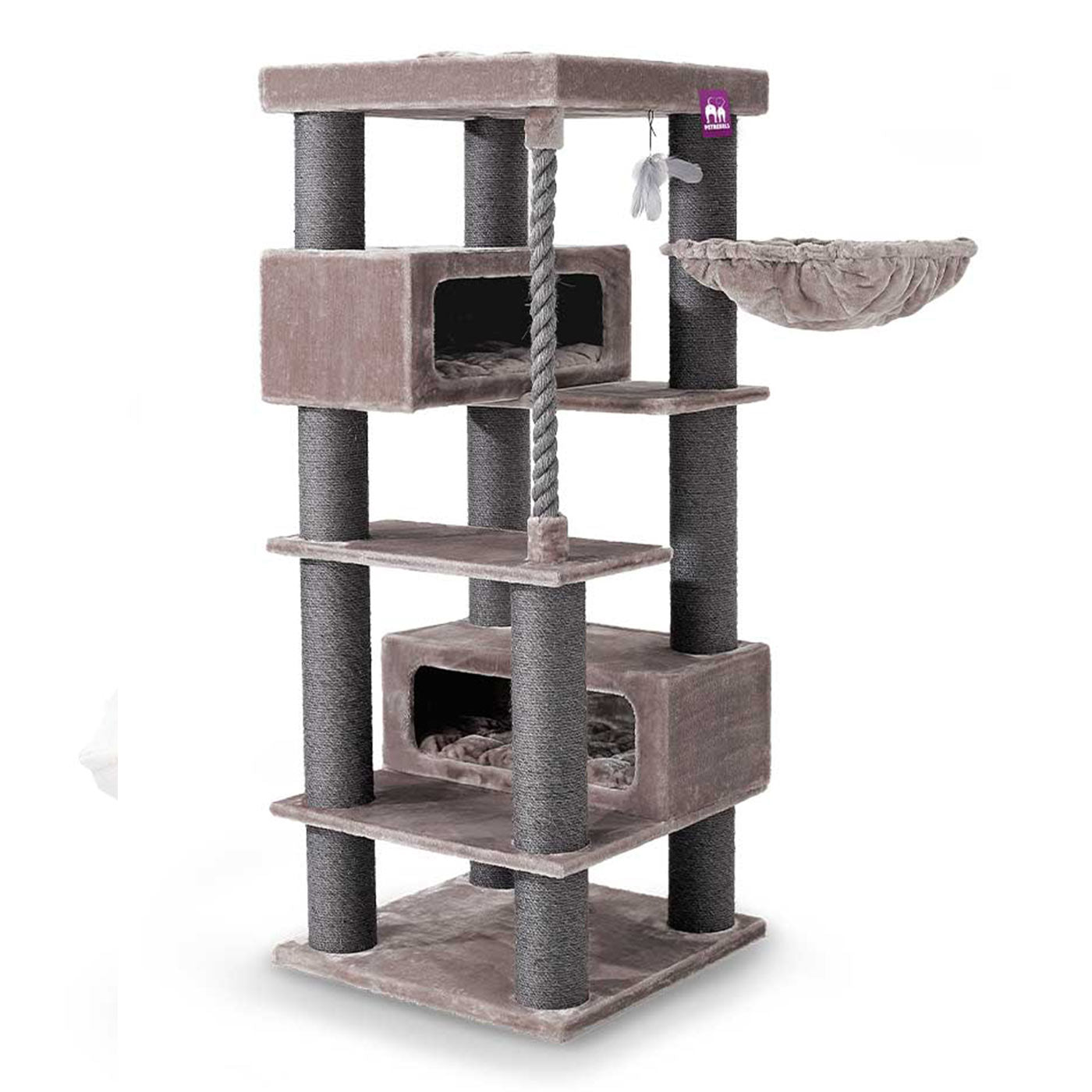 Lucky Rebels Turnpike 190cm Cat Tree - Large Multi-Level Cat Tower with Scratching Posts & Perches for Indoor Cats | Perfect for Play, Rest & Climbing in Home or Apartment