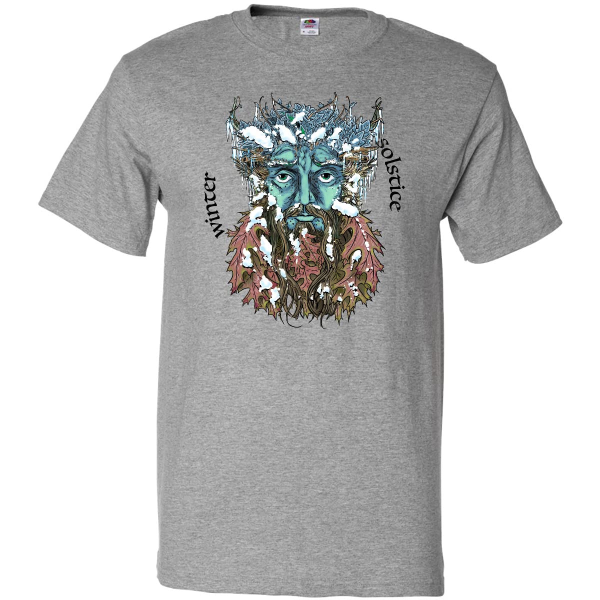 Inktastic Green Man Winter Solstice T-Shirt for Men & Women - Eco-Friendly Cotton Graphic Tee for Pagan, Wiccan & Nature Lovers (Perfect for Yule Celebrations, Festivals & Earth Day)