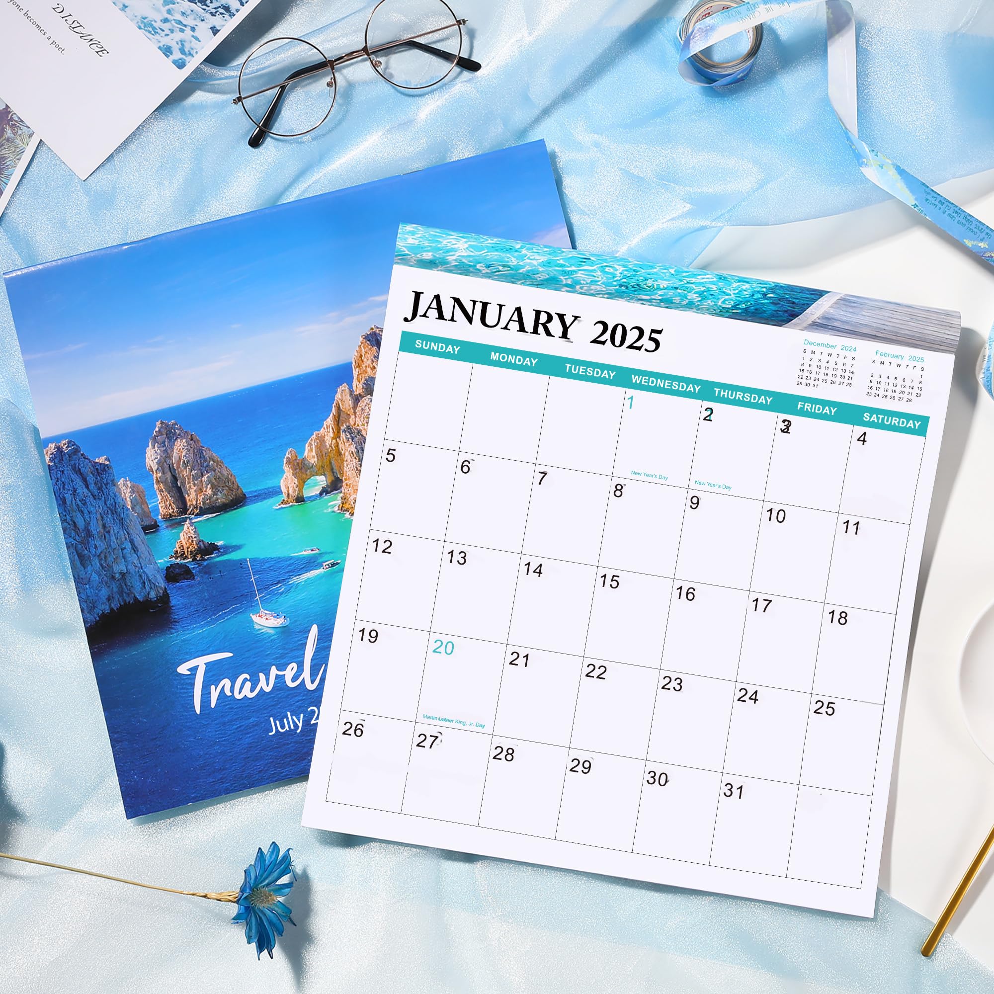 2025-2026 Wall Calendar - 18 Month Planner from July 2025 to December 2026 | 12