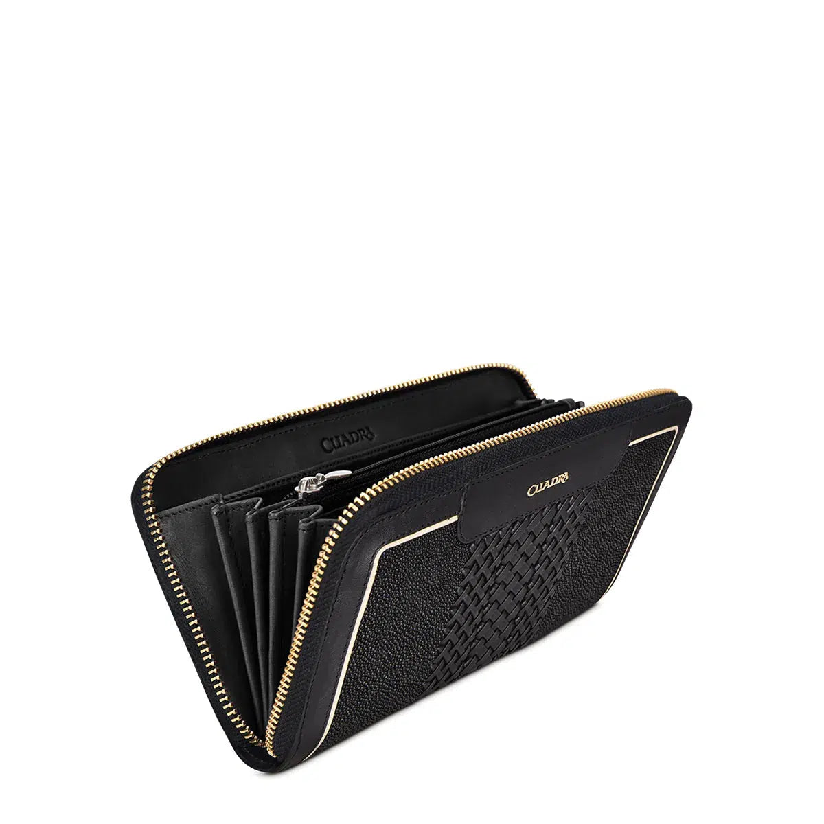 BD138MA Stylish Cuadra Black Stingray Leather Wristlet Wallet for Women - Perfect for Parties, Date Nights & Everyday Use