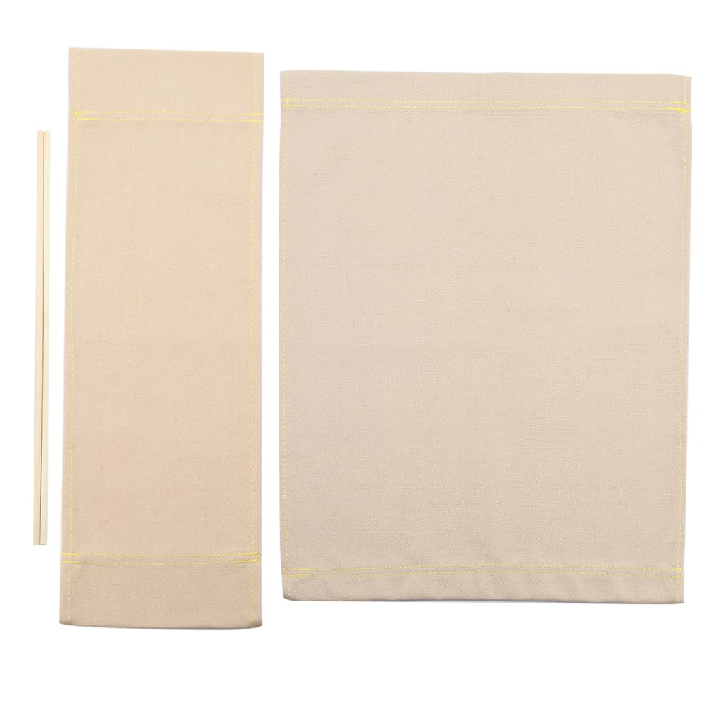GORGECRAFT 19-20x7-15 Inch Beige Canvas Chair Replacement Cover Kit - Casual Director Movie Chair Seat & Back with 2 Wood Sticks - Easy to Clean Folding Chair Cover for Home, Patio, Theater & Outdoor Furniture Accessories
