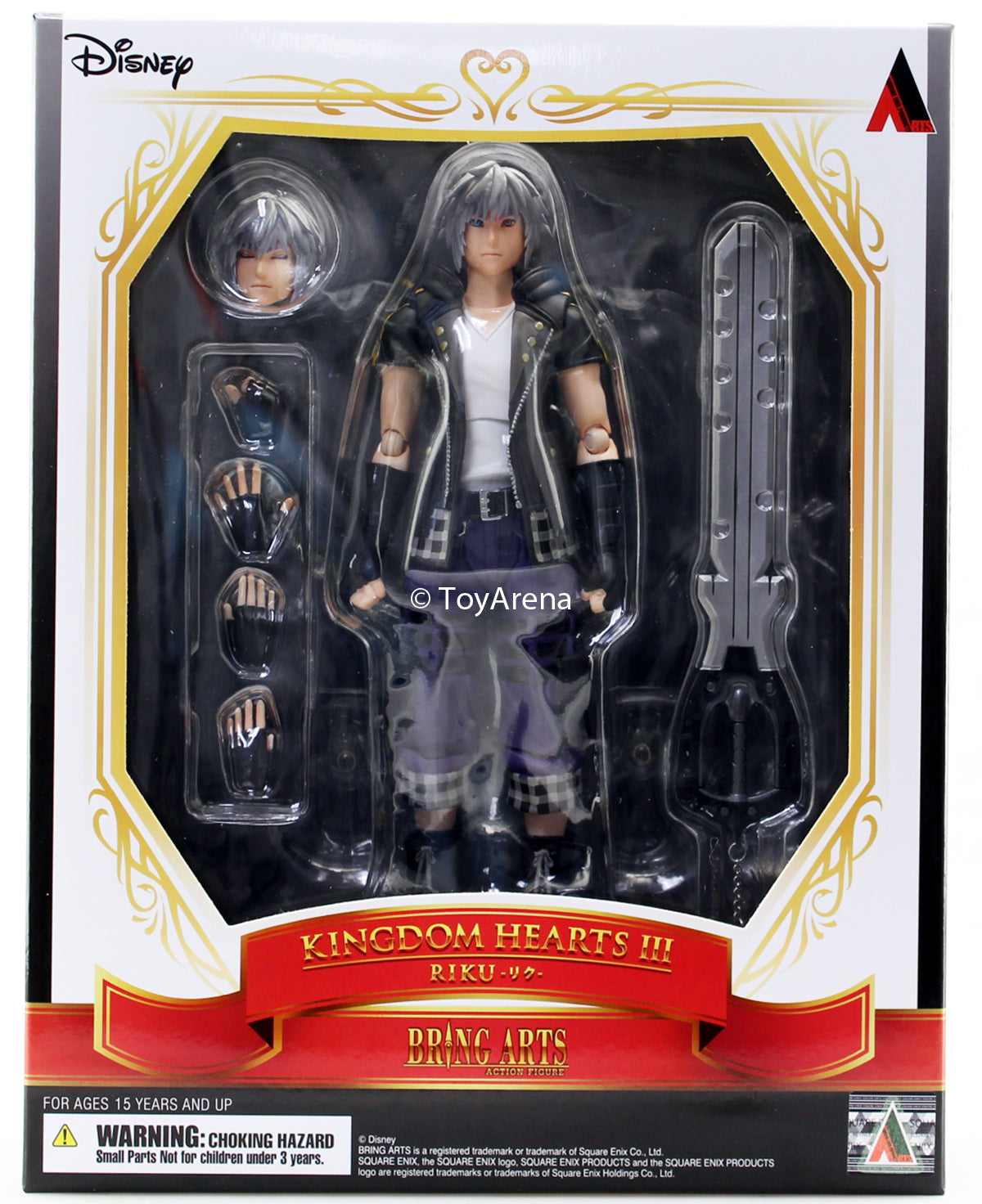 Bring Arts Kingdom Hearts III Riku Action Figure by Square Enix - Collectible Anime Character Model for Display & Gaming Fans