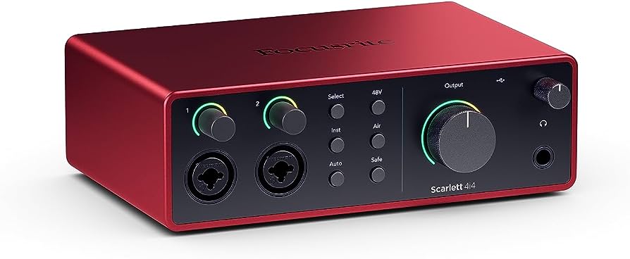Scarlett 4i4 (4th Generation) USB Audio Interface - Professional Studio Recording for Music, Podcasts & Streaming | Perfect for Home Studios & Content Creators