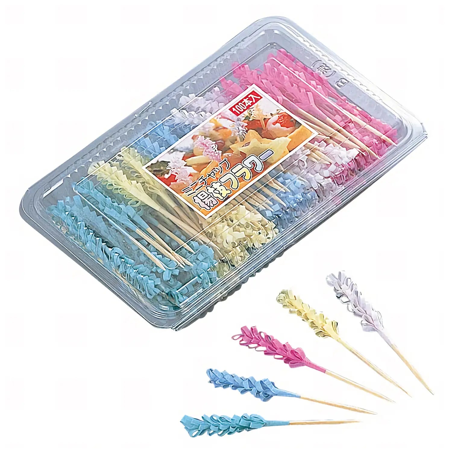 EBM Wooden Food Picks - 100 Pack | Eco-Friendly Appetizer Skewers for Cheese, Fruit, and Party Snacks | Perfect for Charcuterie Boards, Cocktail Garnishes, and Picnics