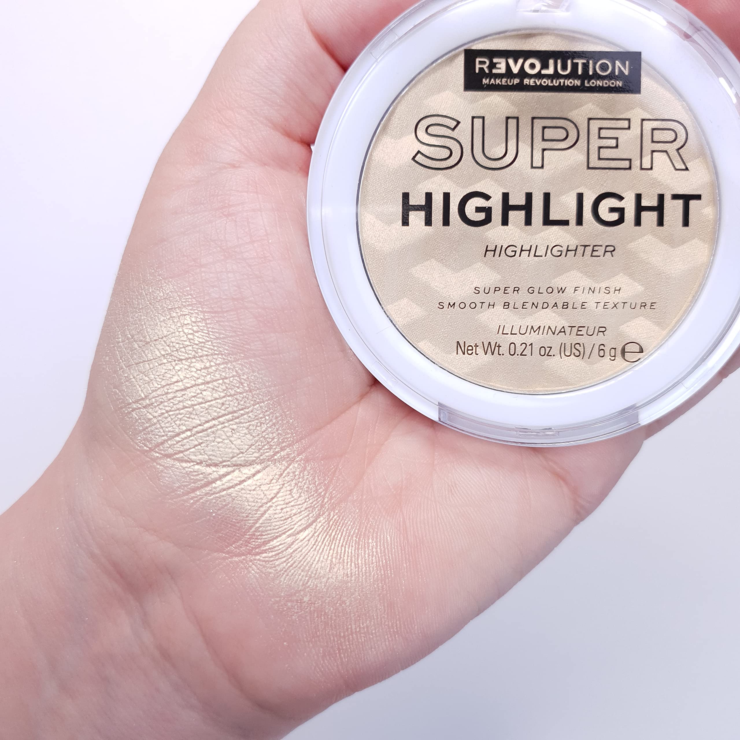 Makeup Revolution Super Highlight Shine - Gold Highlighter for Face & Body | Perfect for Contouring, Glowing Skin & Special Occasions